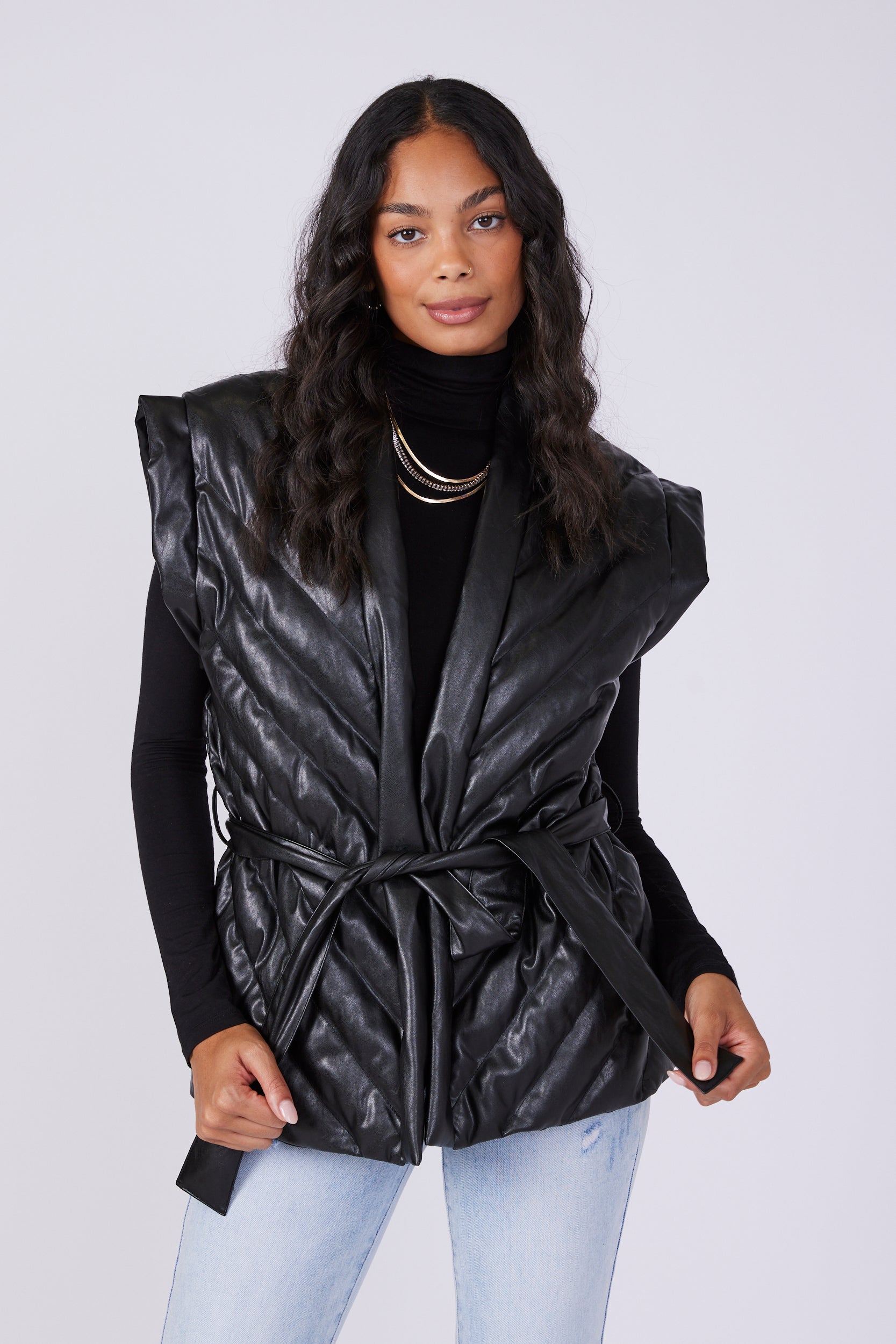 Sadie Vegan Leather Vest - fab'rik