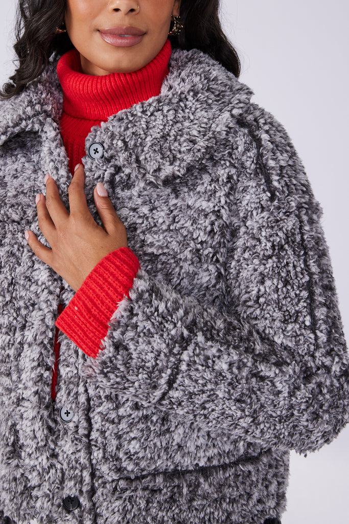 Julia Reversible Sherpa Lined Jacket - fab'rik