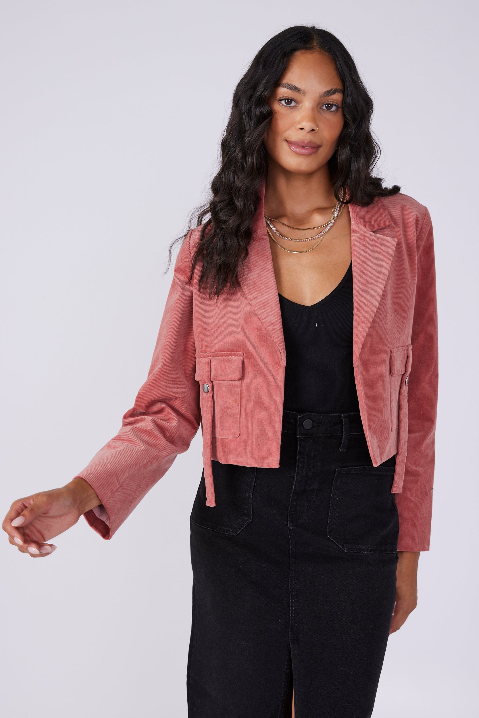 Mya Cropped Corduroy Jacket - fab'rik