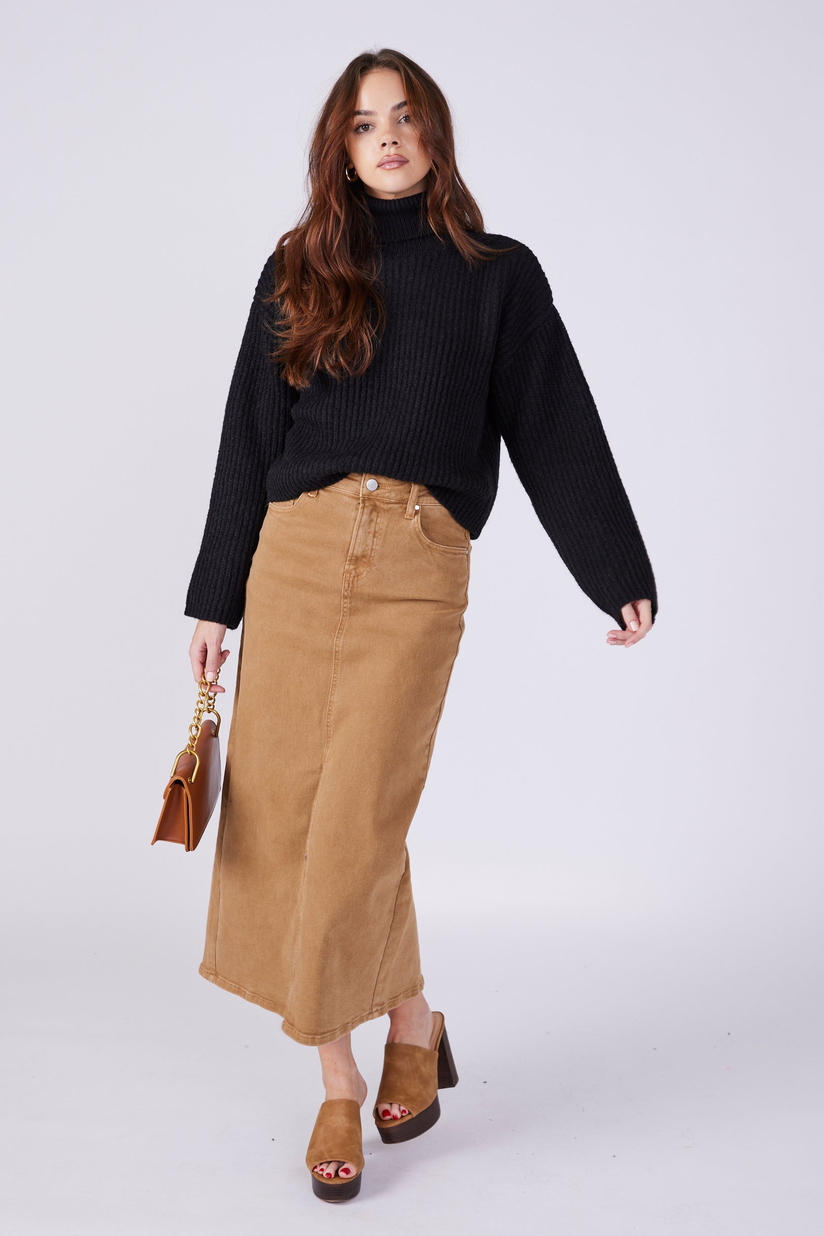 Kallie Colored Denim Skirt - fab'rik