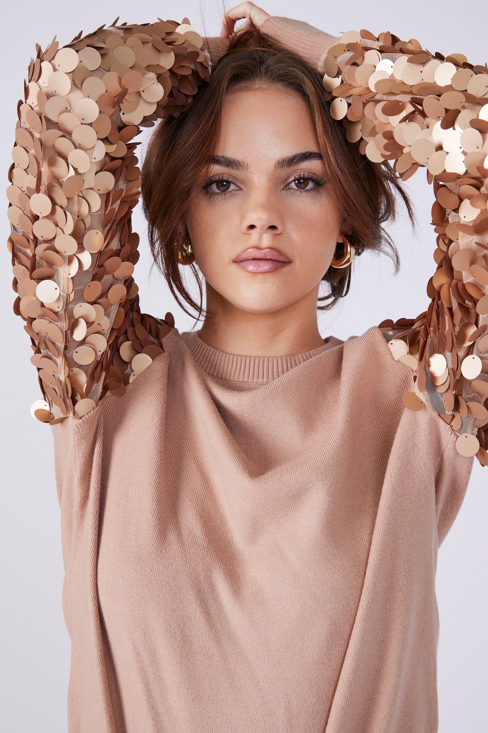 Luna Sequin Sleeve Sweater - fab'rik