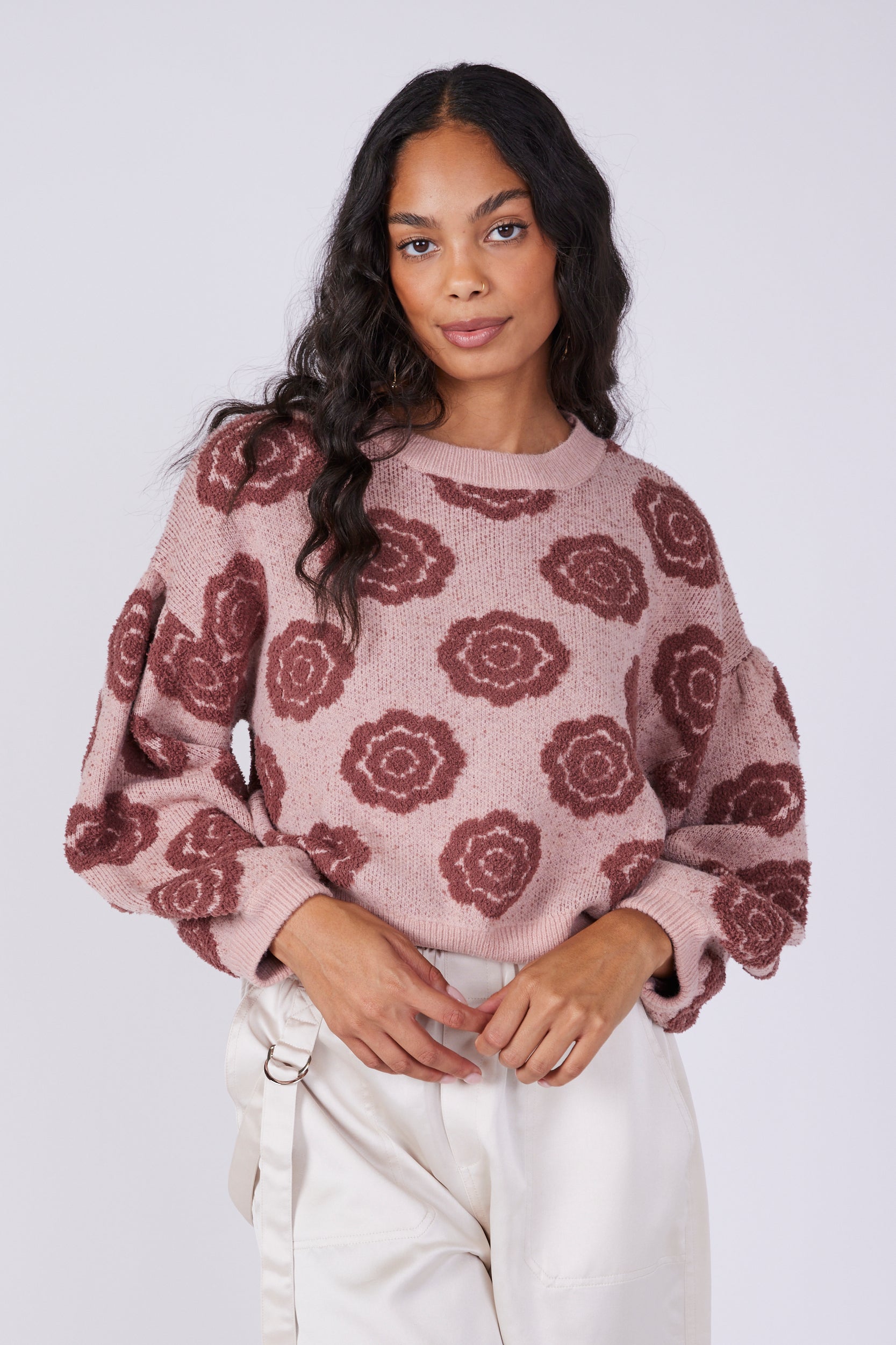 Graci Floral Detail Sweater - fab'rik