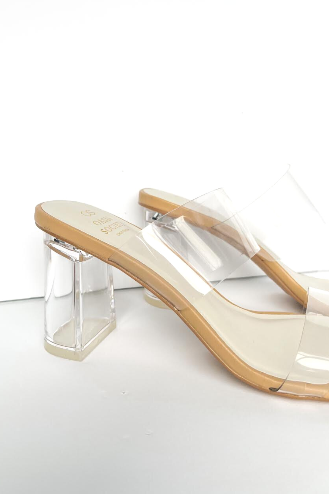 Emma Clear Block Heels - fab'rik