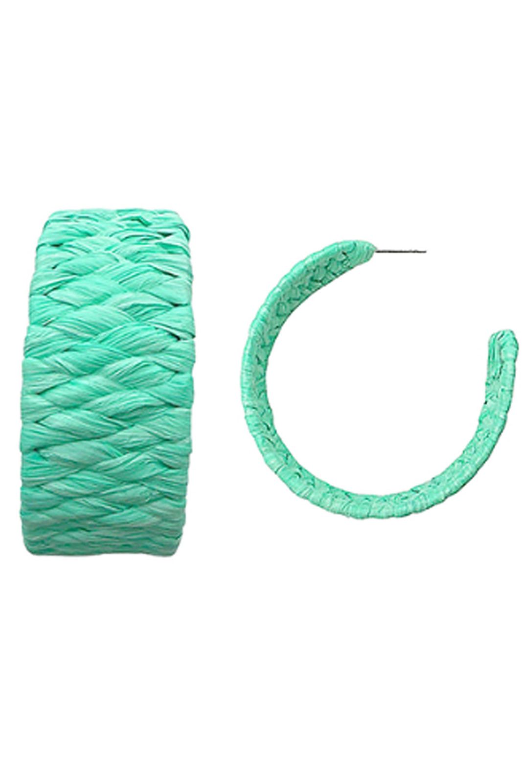 SALE - Barry Wrapped Raffia Gradual Hoops