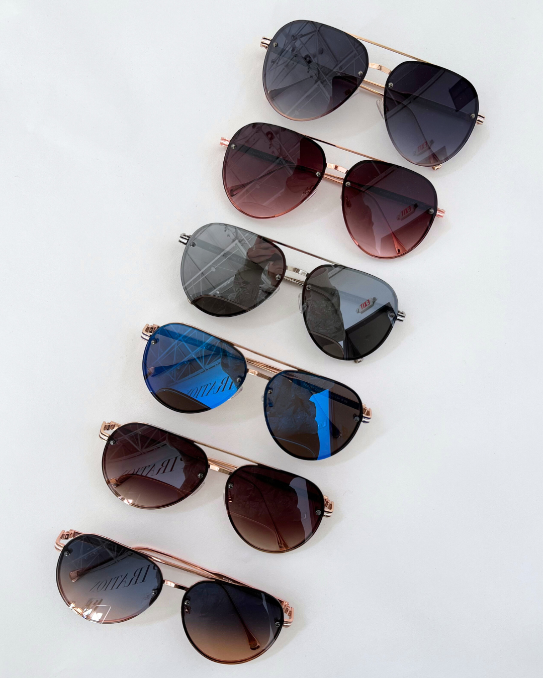 Lucy Rimless Aviator Sunglasses