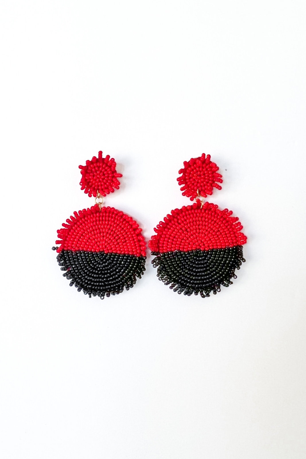 Lilian Round Beaded Earrings - fab'rik