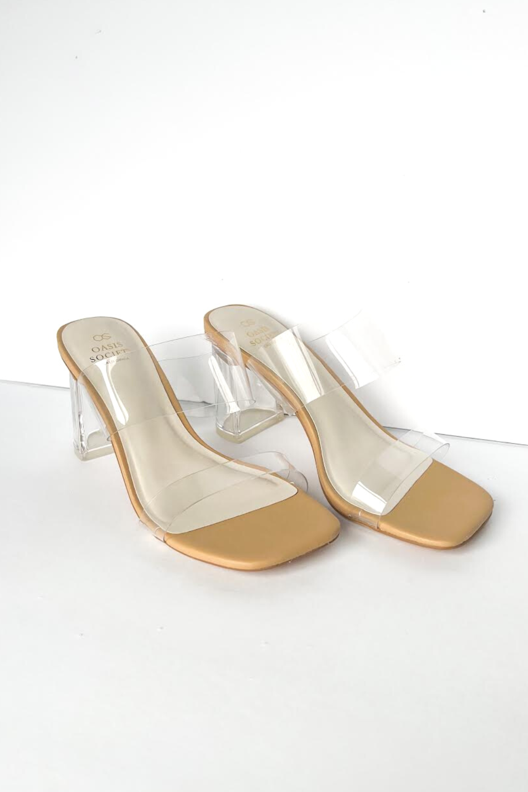 Emma Clear Block Heels - fab'rik