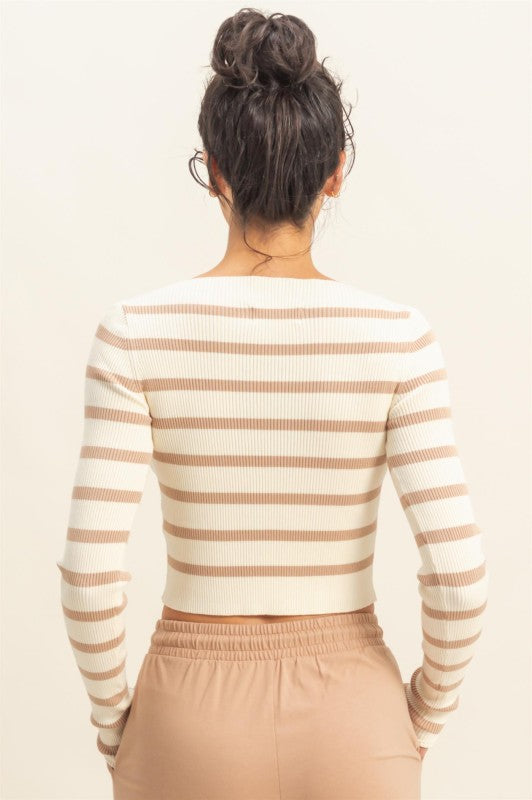 Bella Off Shoulder Stripe Top
