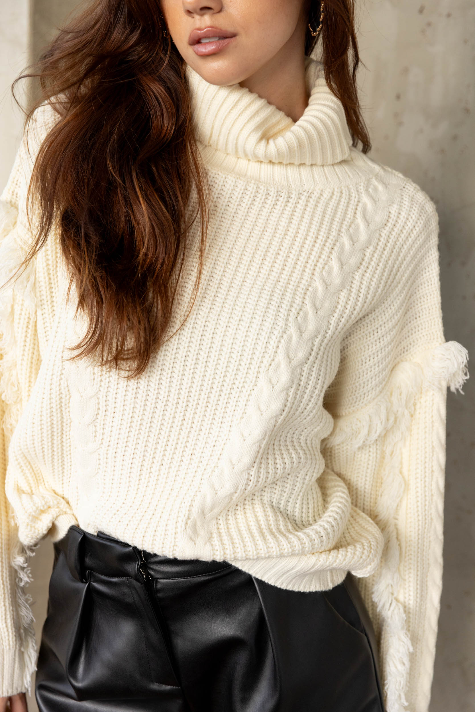 Alaina Fringe Sweater - fab'rik
