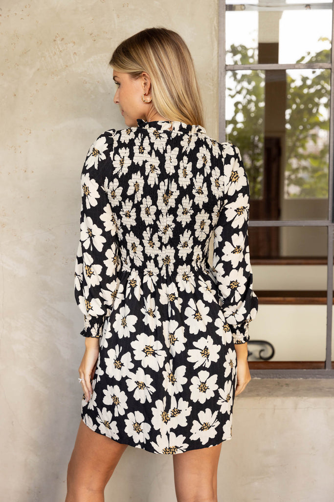 Lydia Smocked Floral Dress - fab'rik