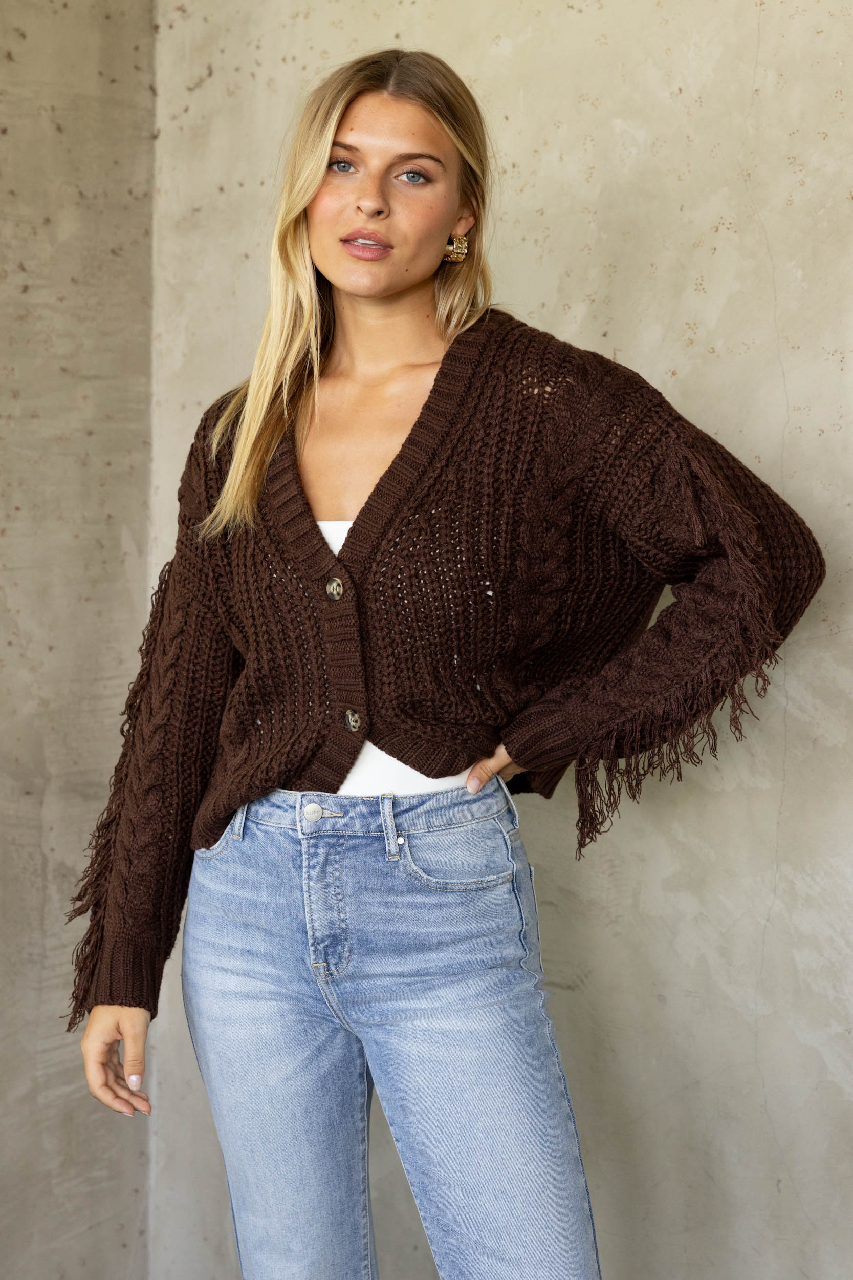 Liana Fringe Cardigan - fab'rik