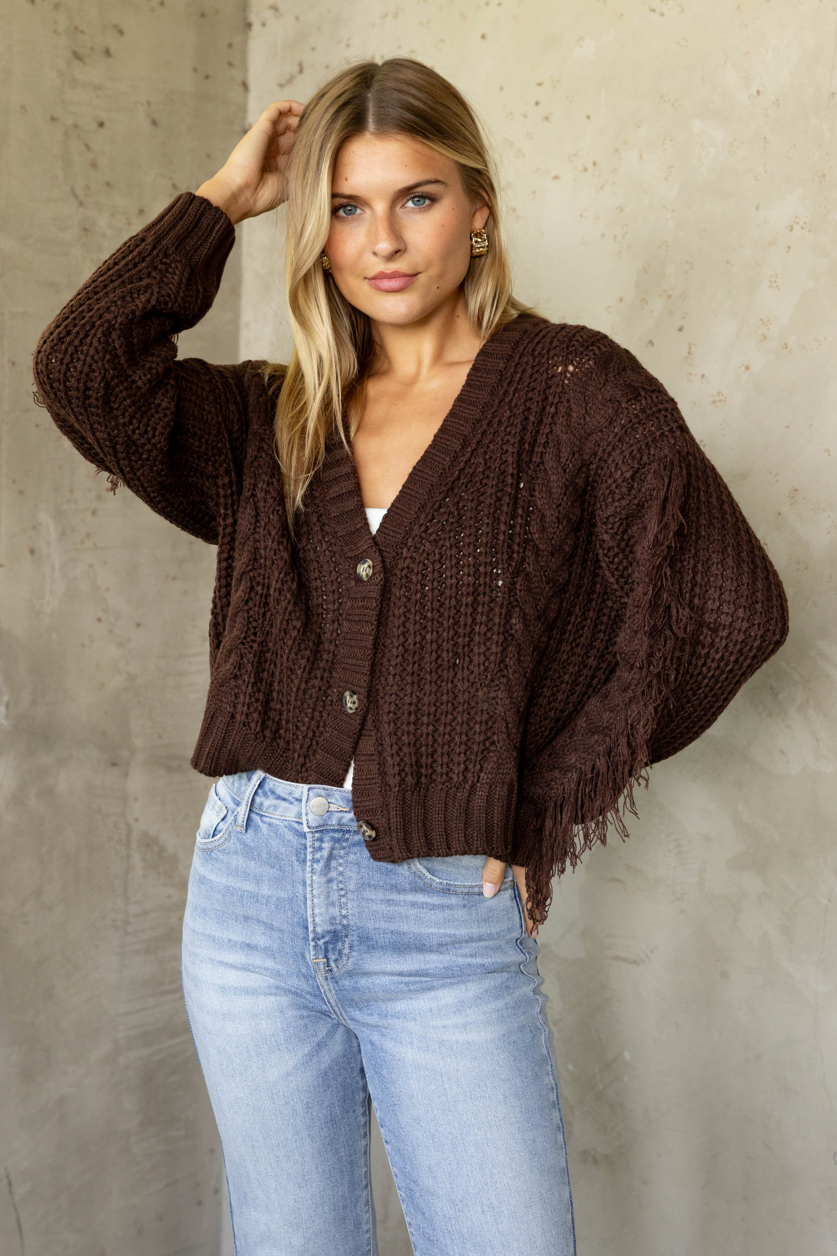 Liana Fringe Cardigan - fab'rik