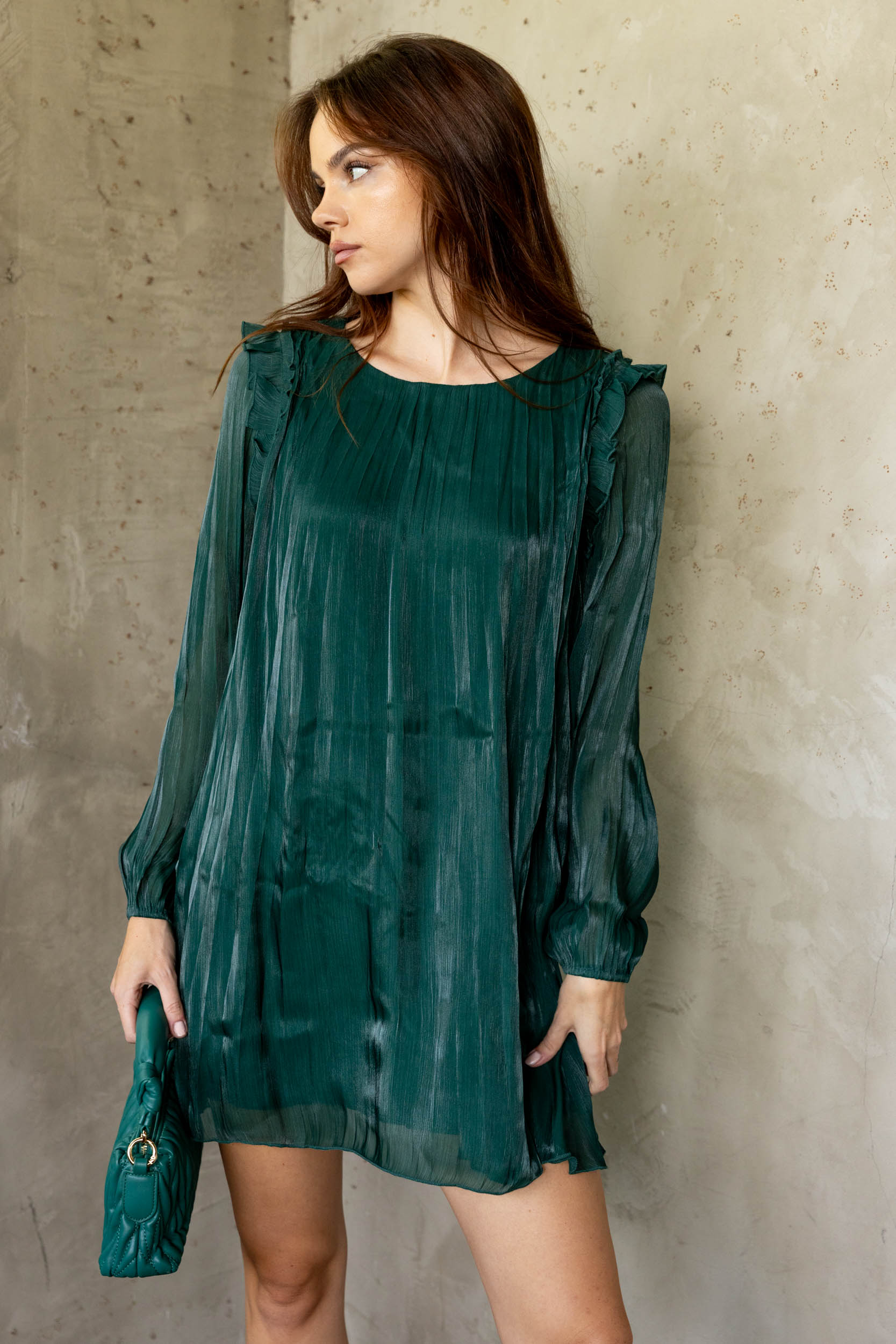 Sarah Pleated Mini Dress - fab'rik