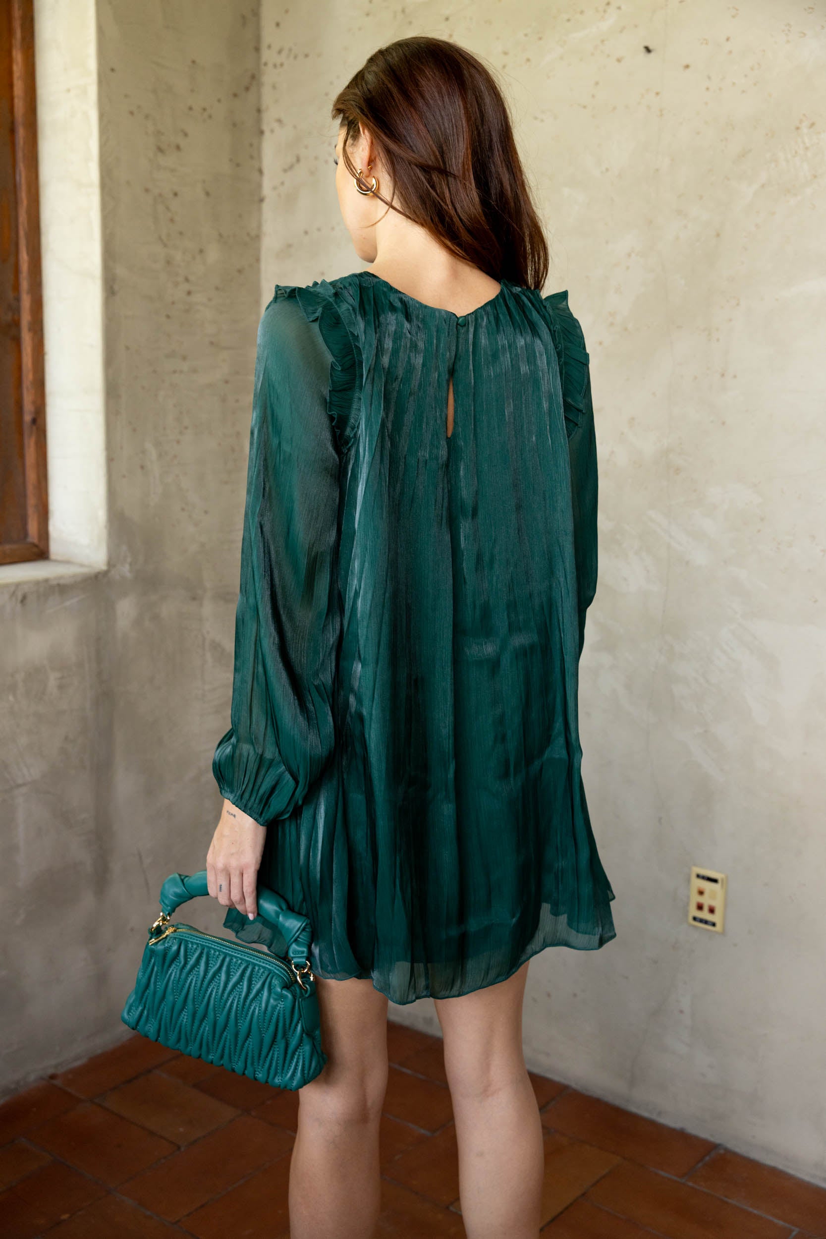 Sarah Pleated Mini Dress - fab'rik