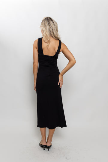 Blakely Gold Detail Midi Dress Black / S Blakely Gold Detail Midi Dress Black / S