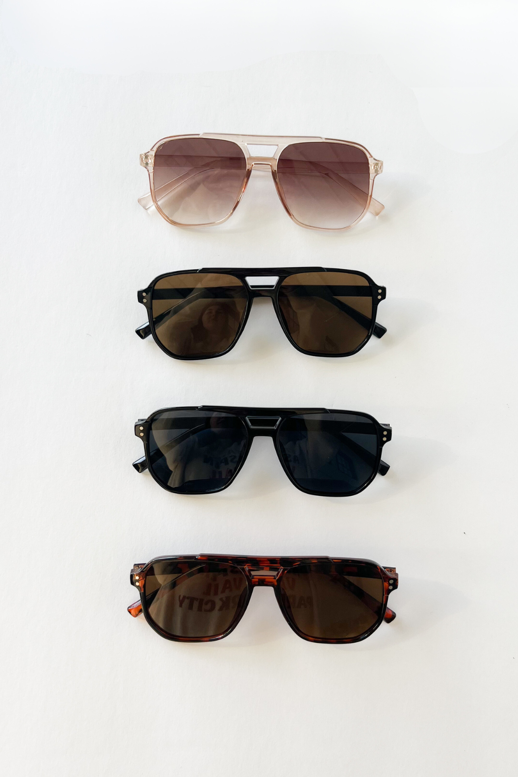 Petty Rounded Stud Double Bridge Sunglasses - fab'rik