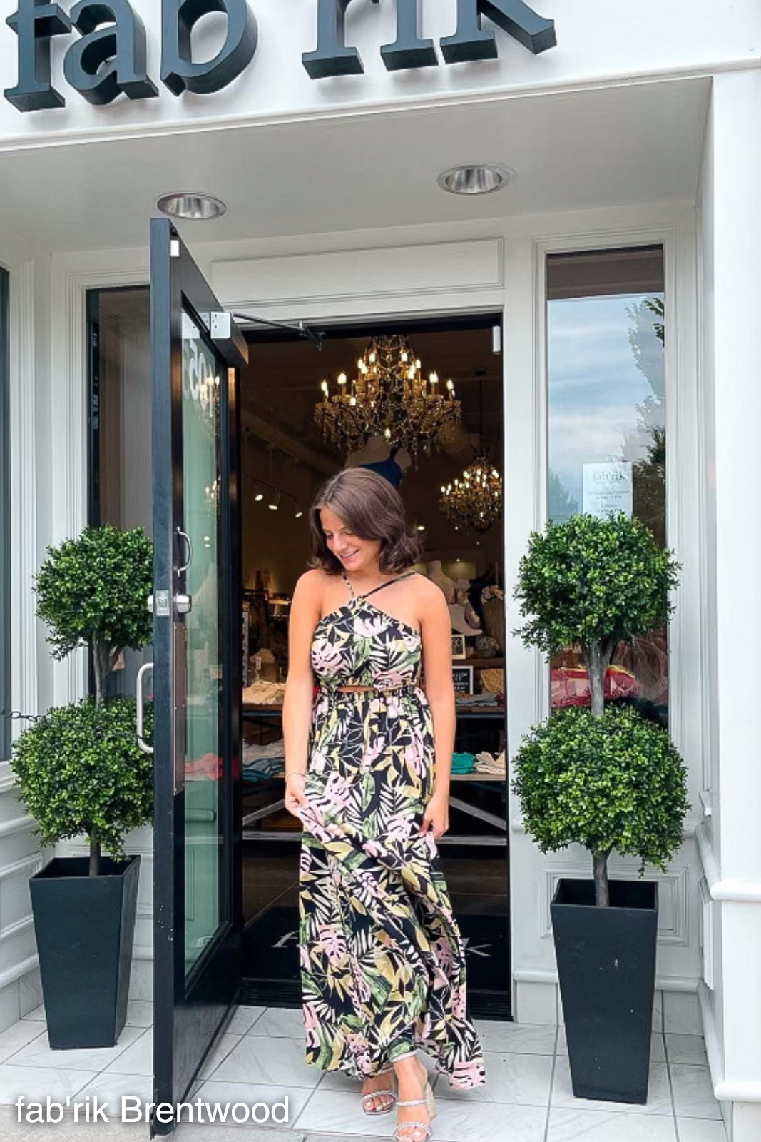 Gwen Cut Out Printed Maxi Dress - fab'rik