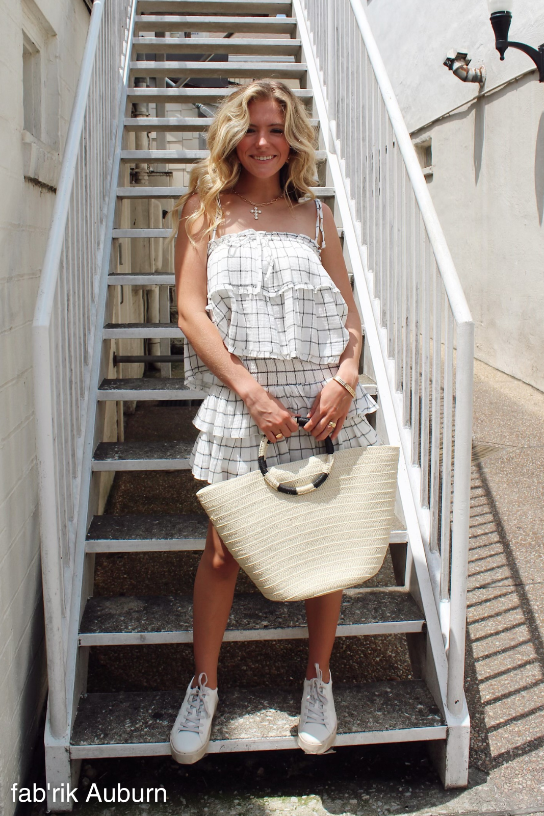 Myla Checked Tiered Tank - fab'rik