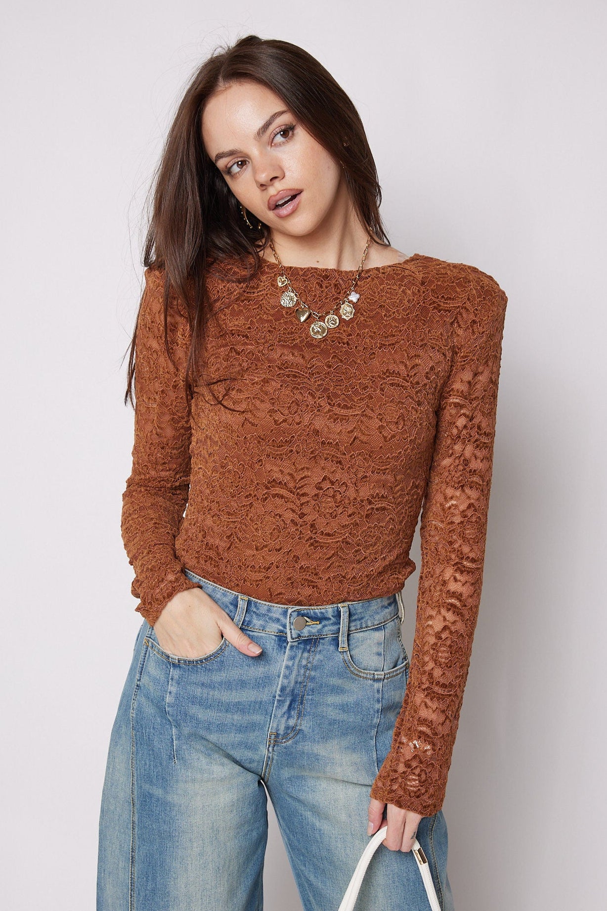 SALE - Mack Lace Long Sleeve Bodysuit