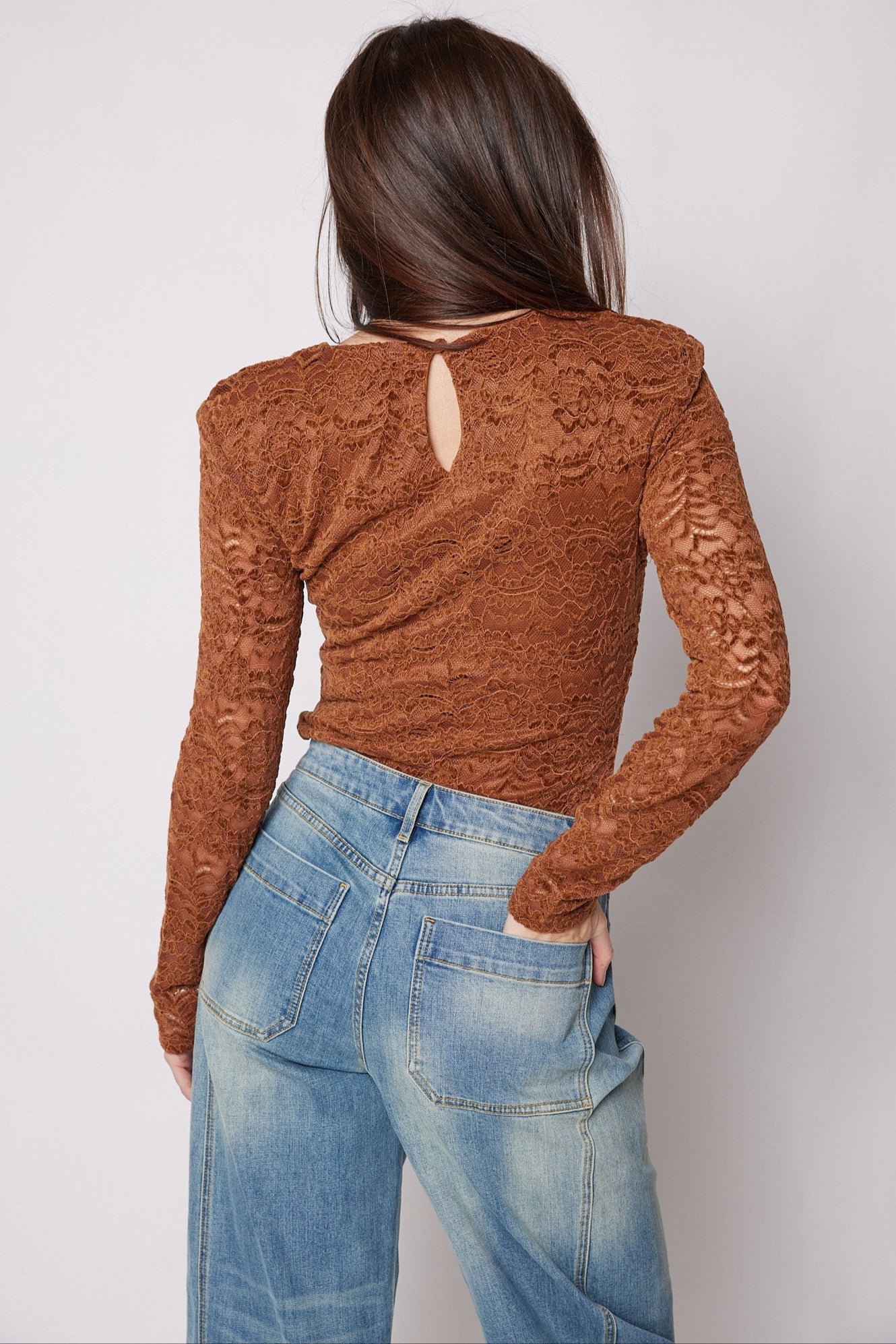 SALE - Mack Lace Long Sleeve Bodysuit