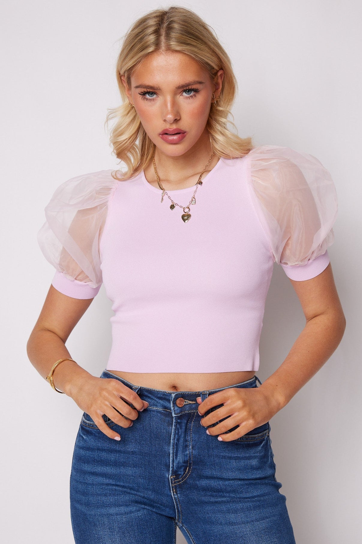 SALE - Sara Puff Sleeve Knit Top