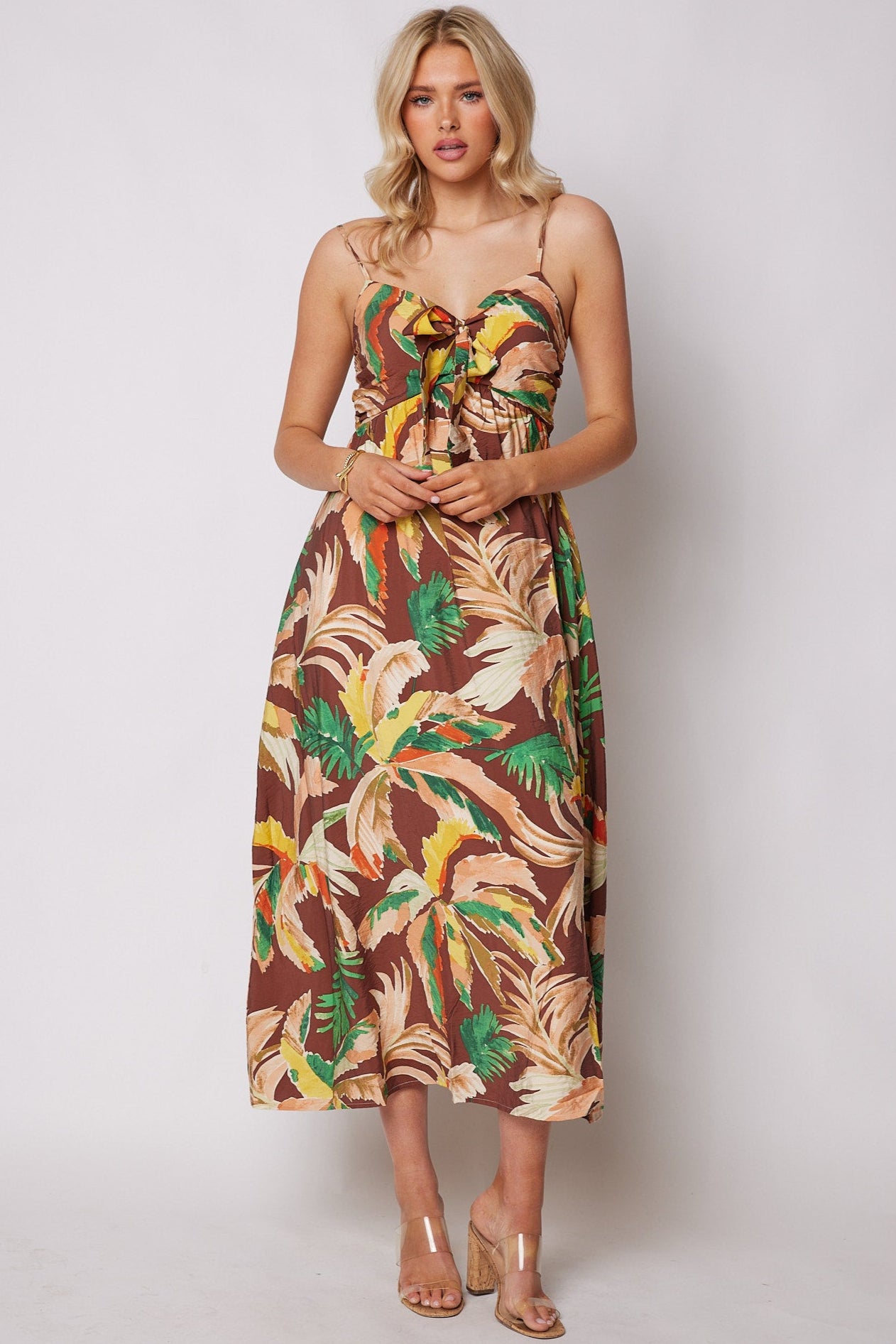 Hannah Printed Smocked Maxi Dress