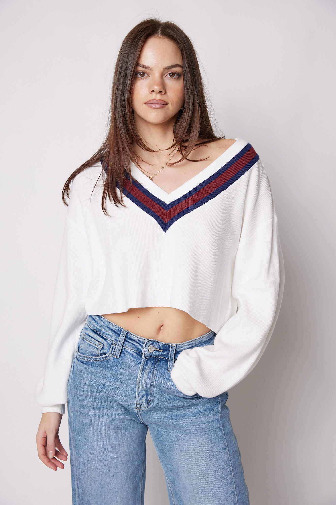 Devon Contrast Striped Sweater