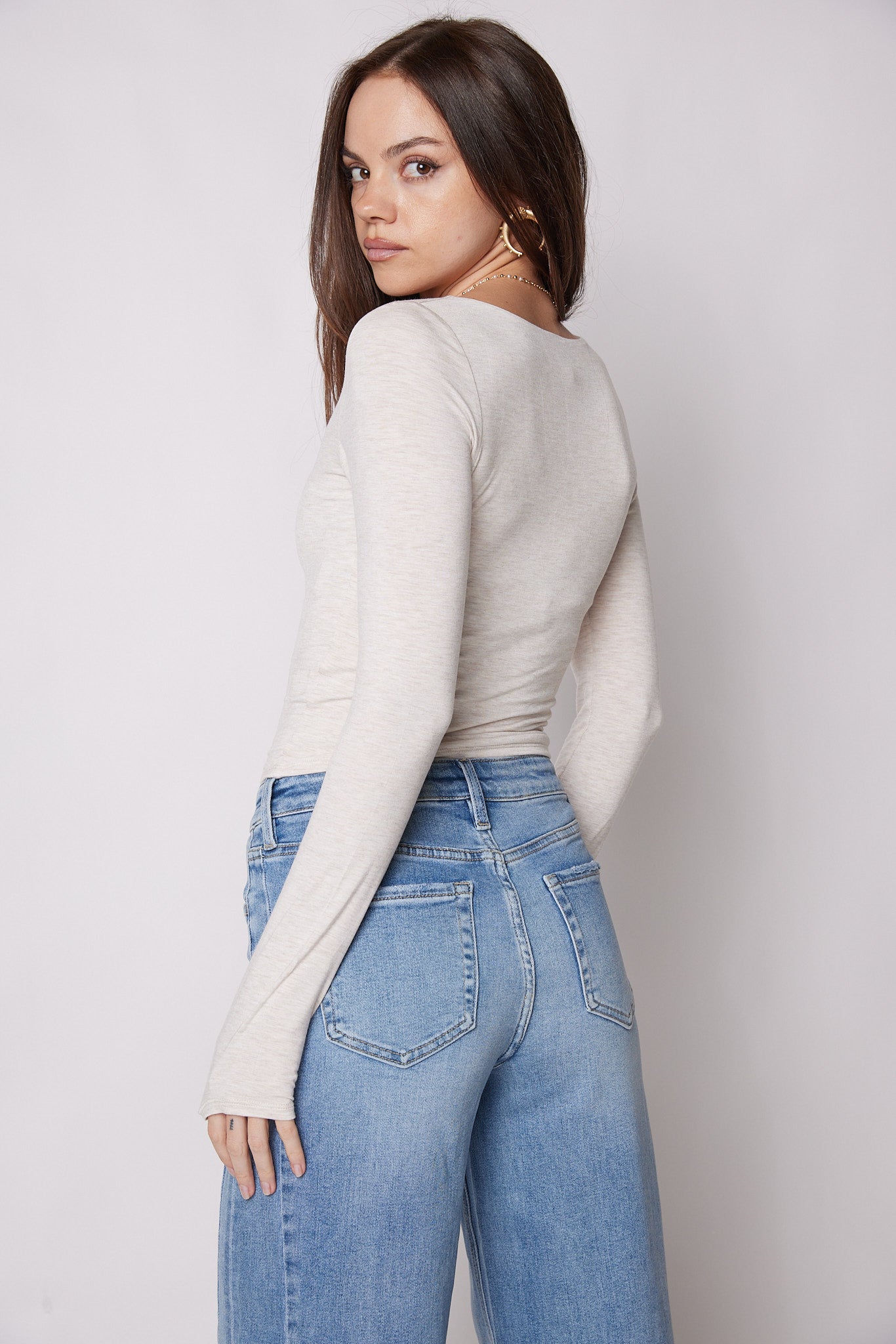 SALE - Hazel Scoop Neck Long Sleeve Tee