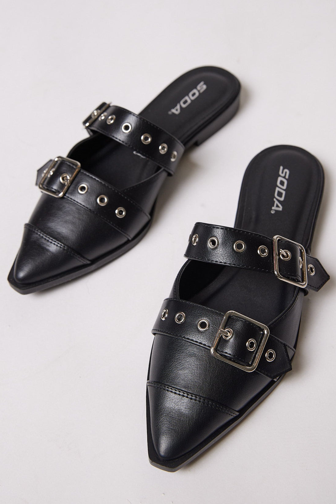 SALE - Caitlyn Double Buckle Ballerina Flat