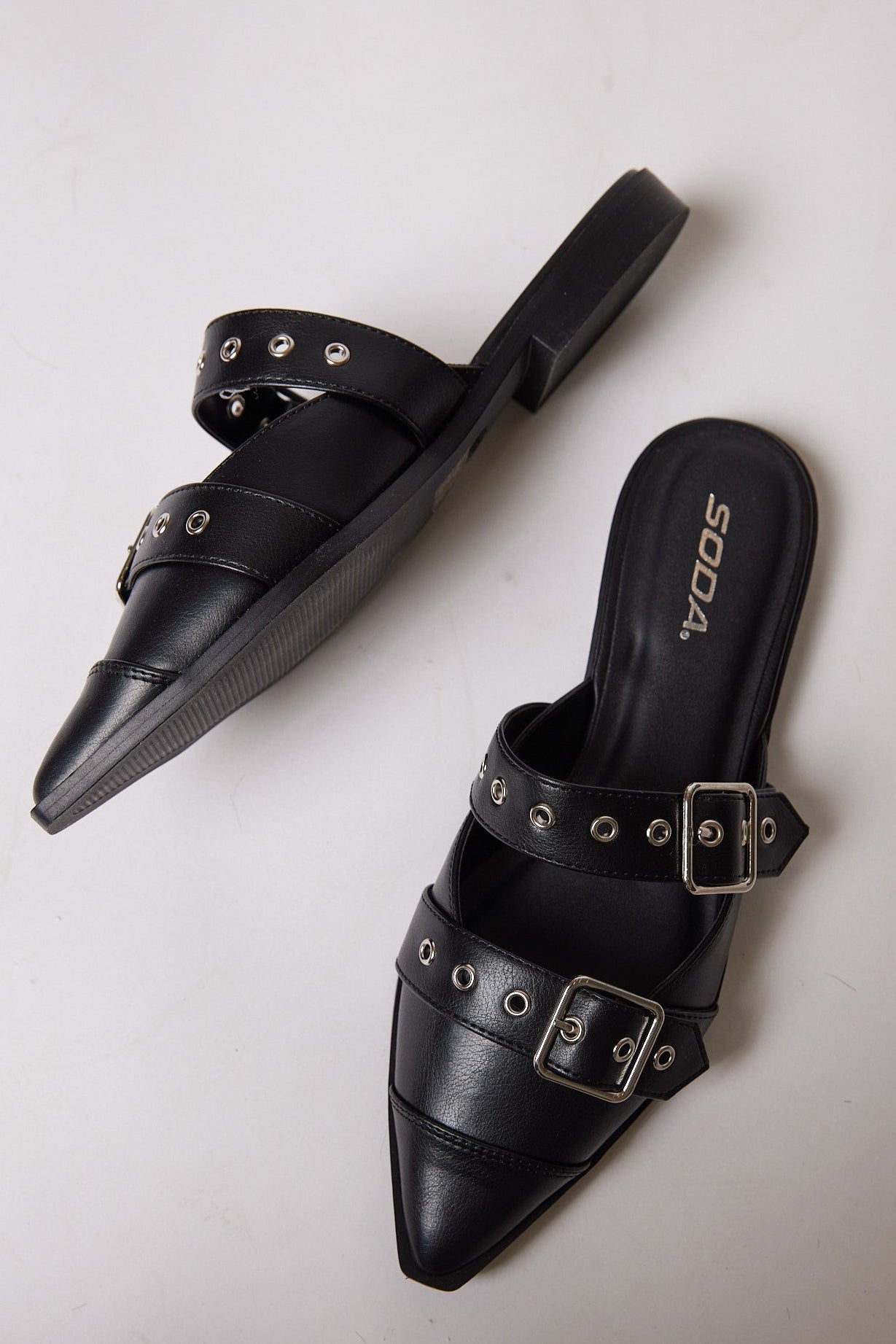 SALE - Caitlyn Double Buckle Ballerina Flat