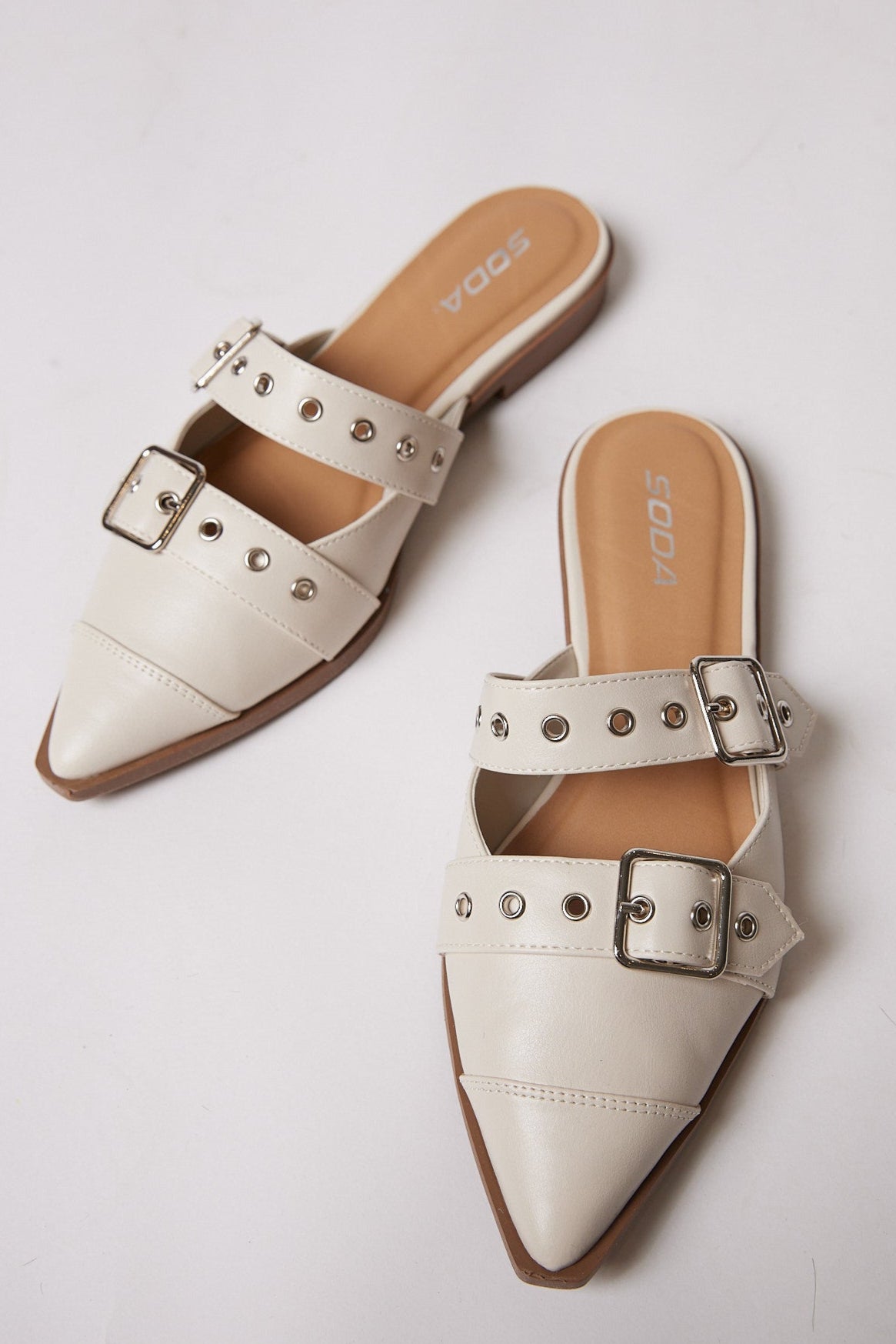 SALE - Caitlyn Double Buckle Ballerina Flat