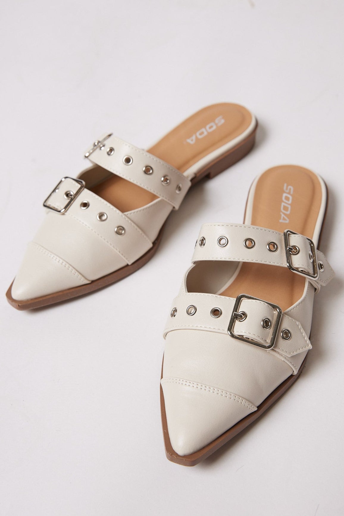 SALE - Caitlyn Double Buckle Ballerina Flat