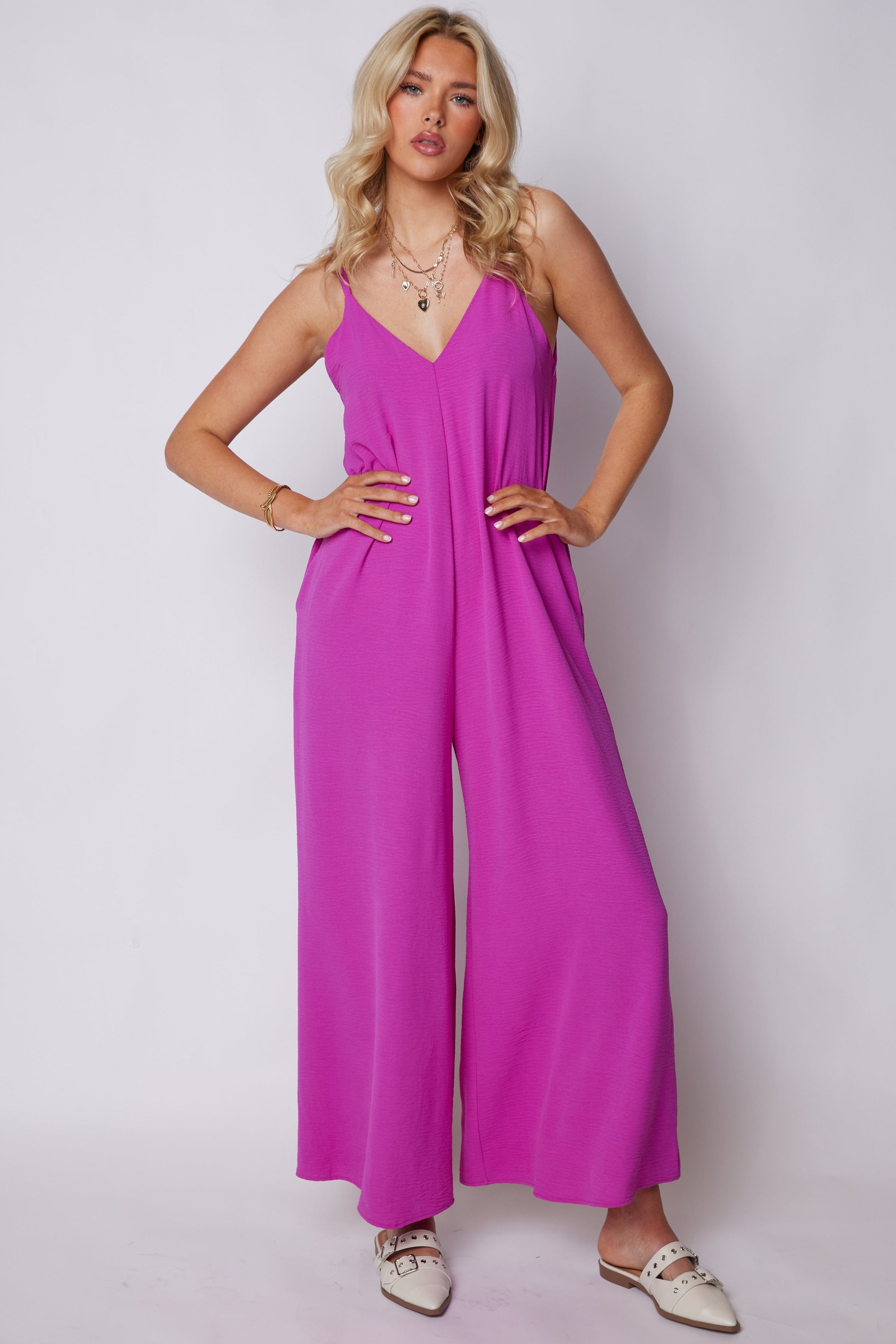 Cara Crepe Cami Jumpsuit
