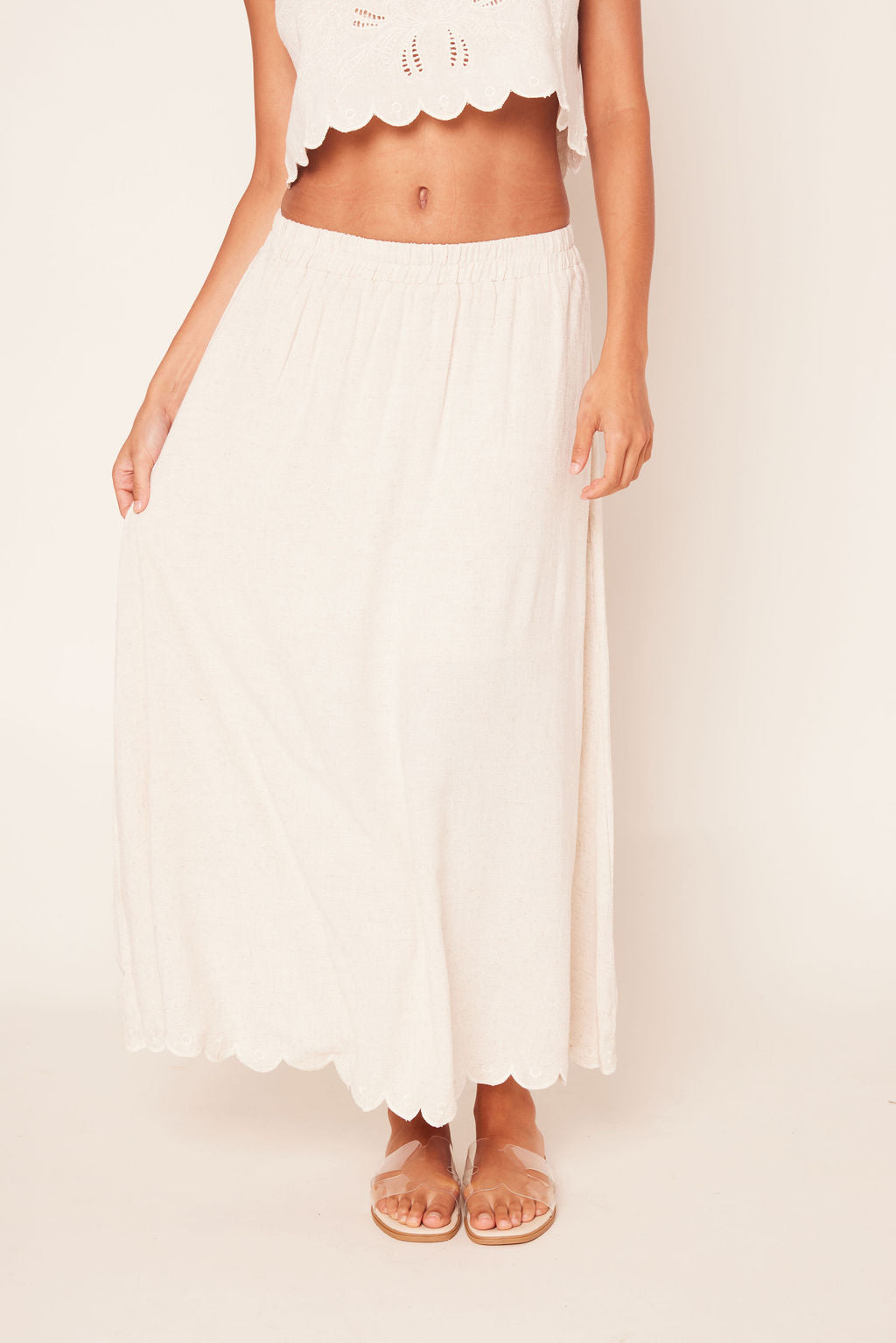 Tate Scalloped Maxi Skirt