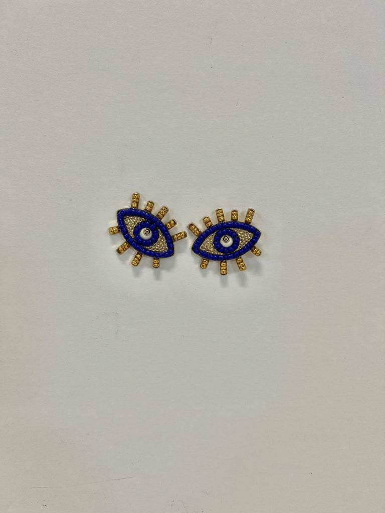 Isaac Evil Eye Bead Earrings - fab'rik