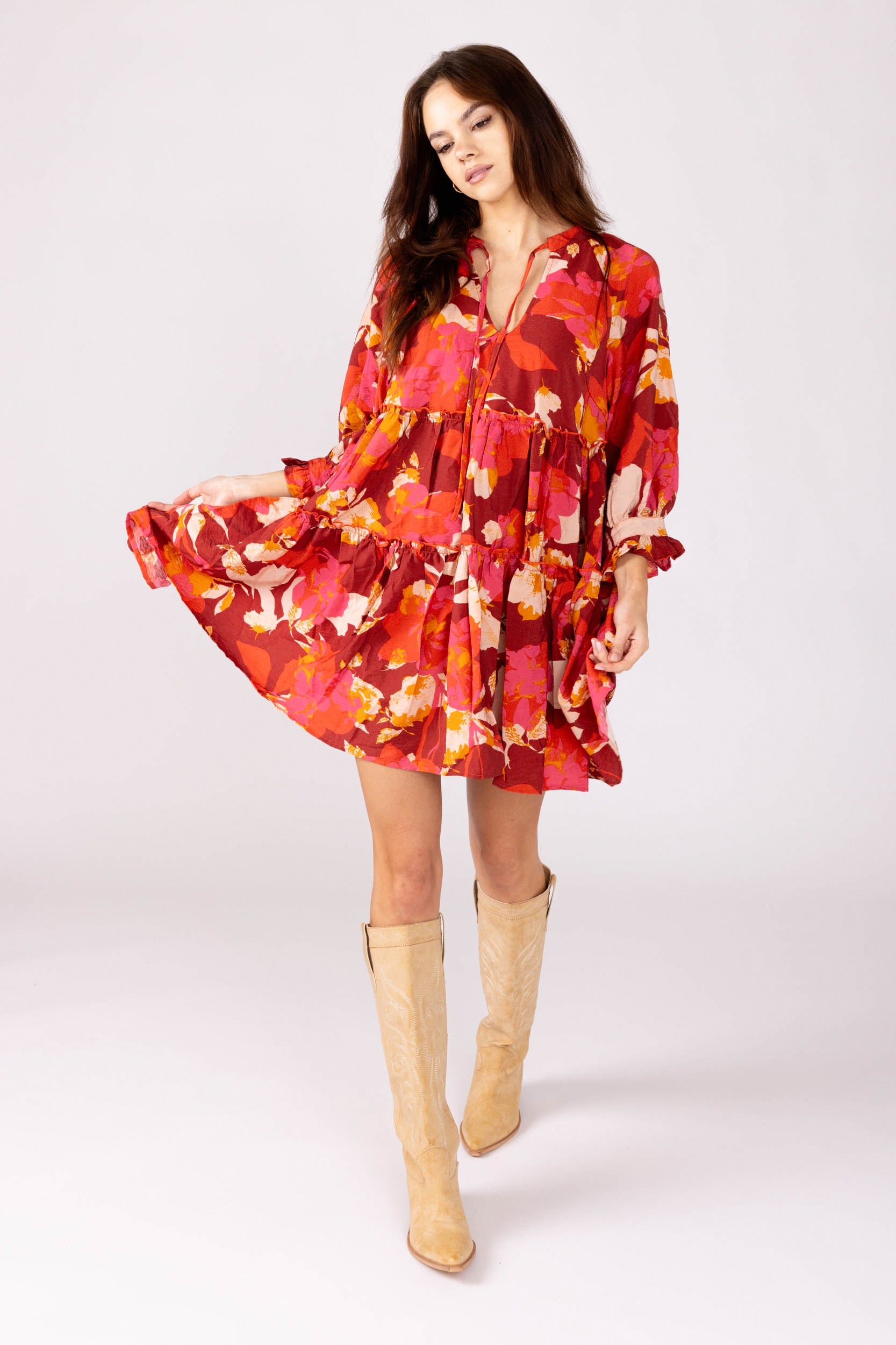 Dylan Tiered Mini Dress - fab'rik