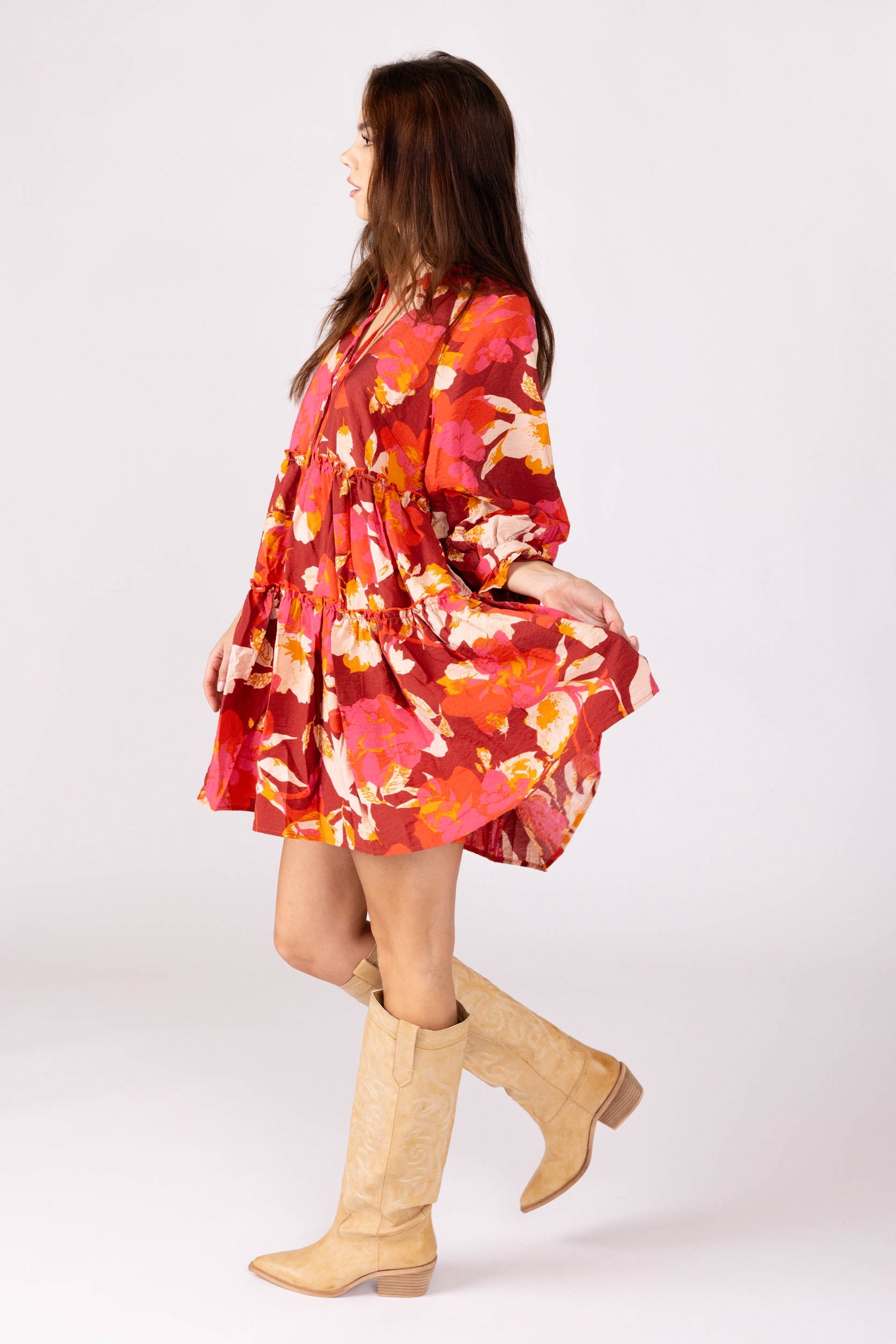 Dylan Tiered Mini Dress - fab'rik