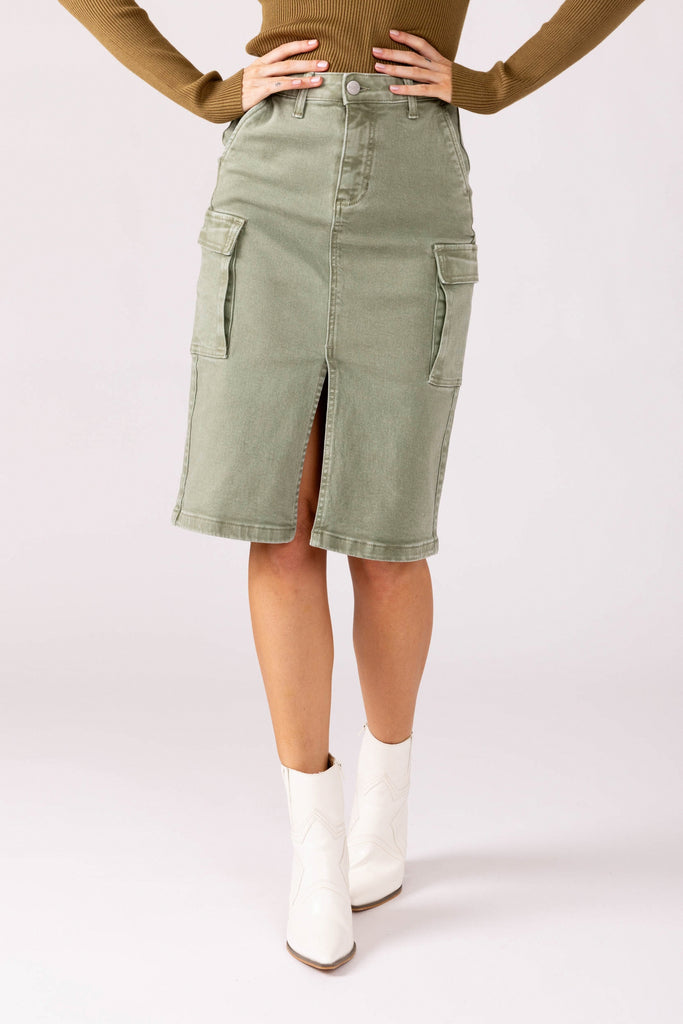 Kendall Cargo Midi Skirt - fab'rik