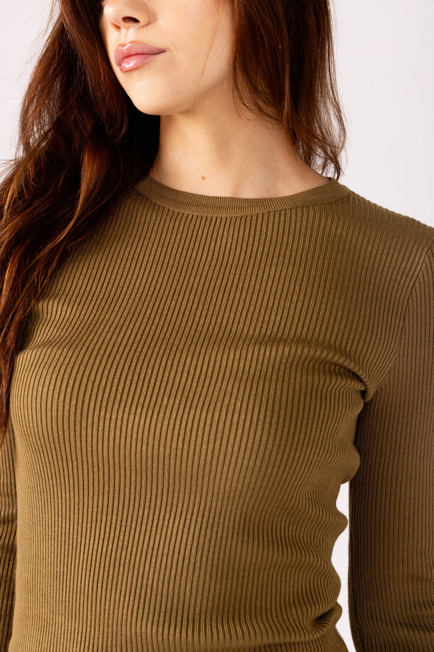 Kara Ribbed Long Sleeve Top - fab'rik
