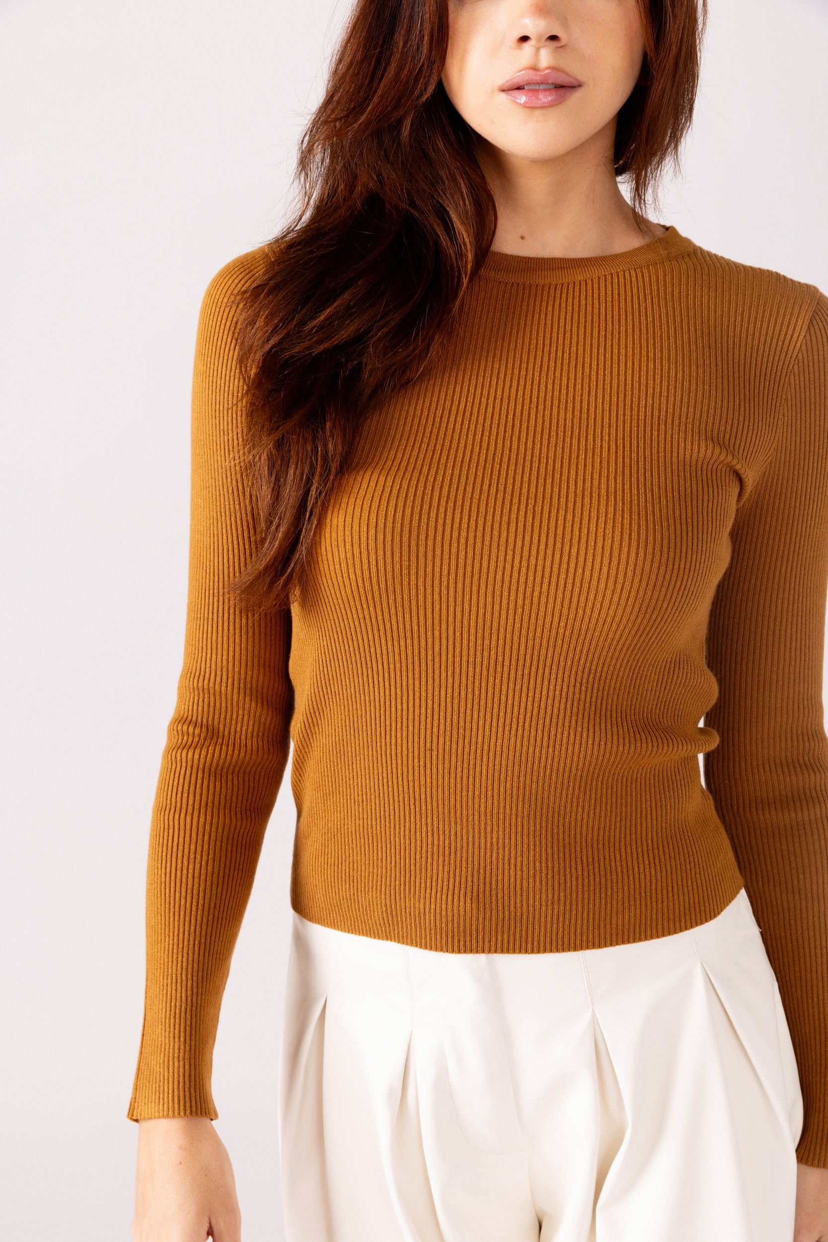 Kara Ribbed Long Sleeve Top - fab'rik