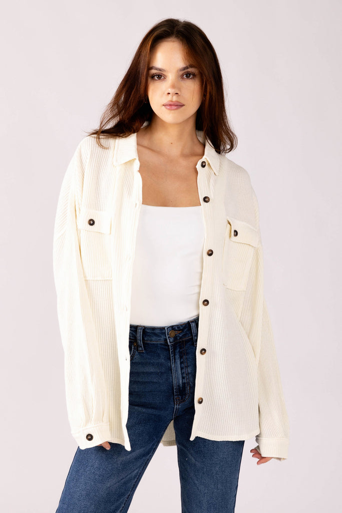 Maika Waffle Knit Shirt - fab'rik