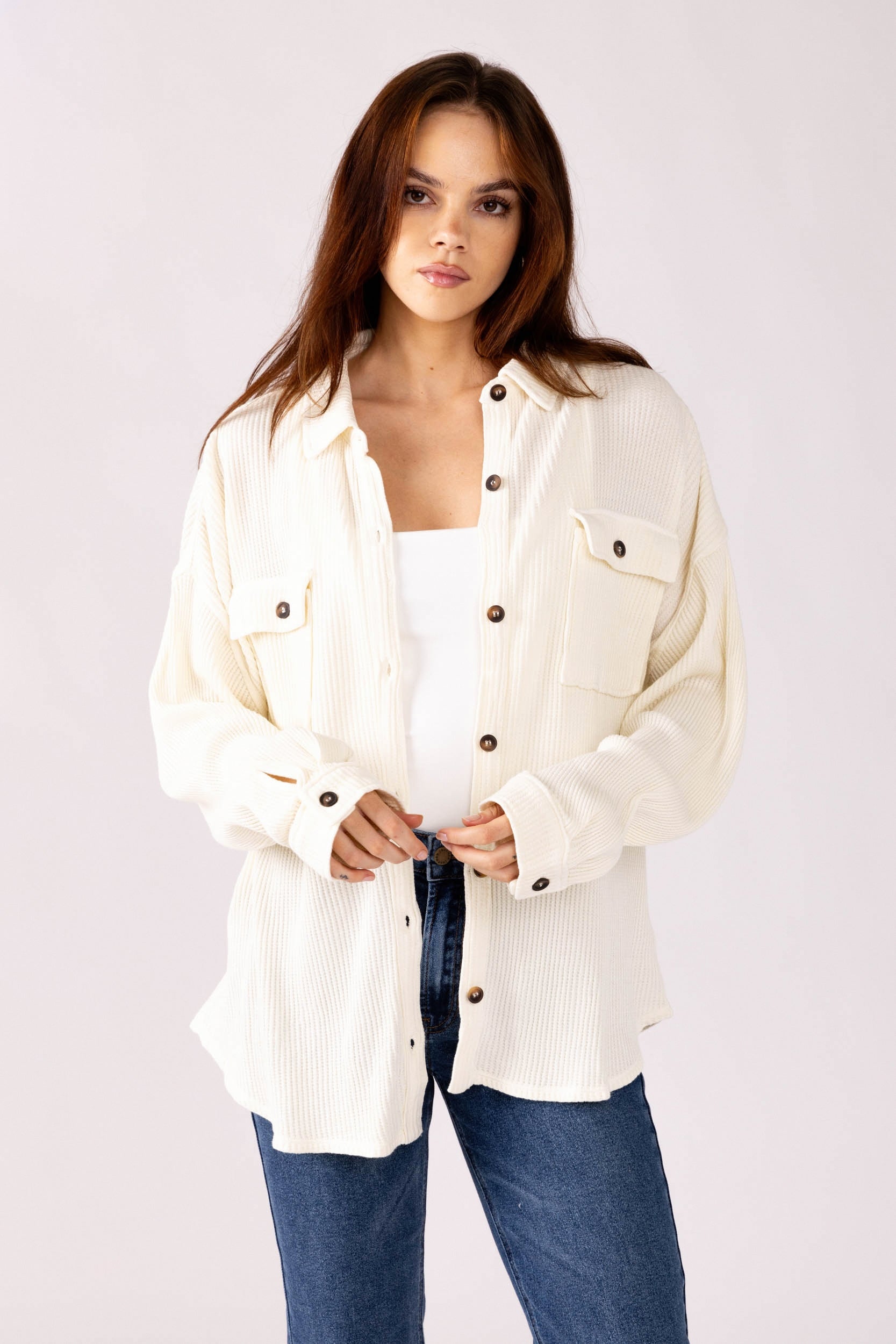Maika Waffle Knit Shirt - fab'rik