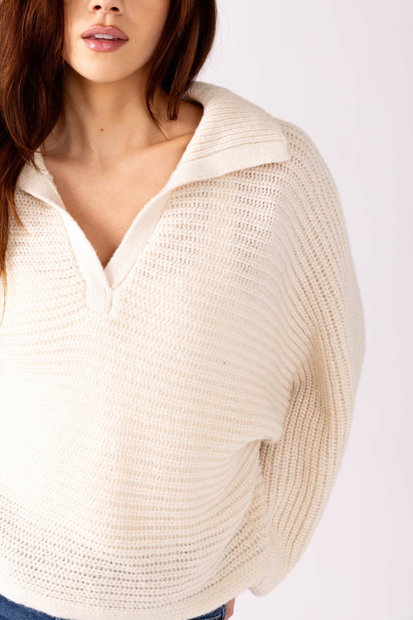 Lola Collared Pullover Sweater - fab'rik