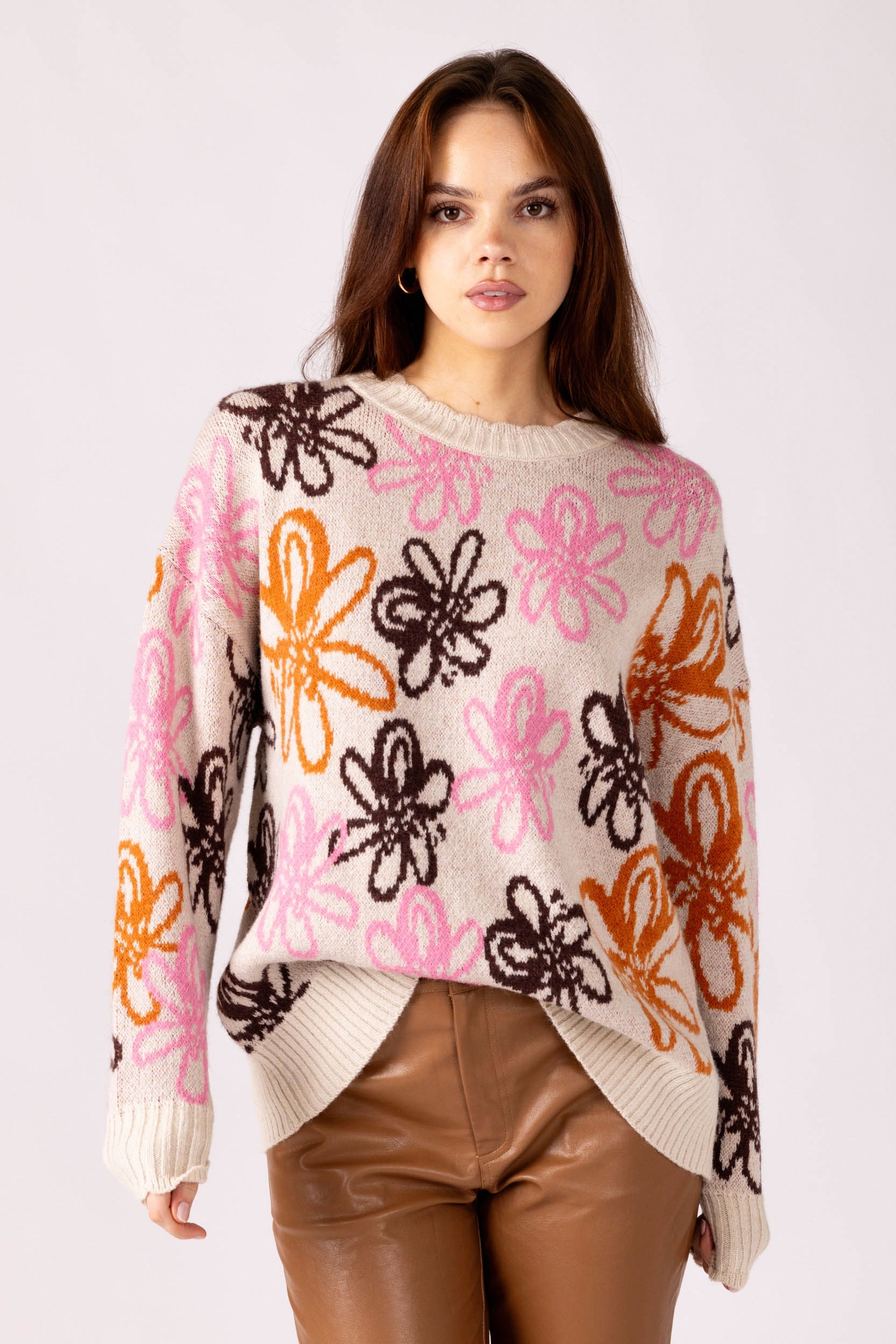 Devyn Floral Pattern Sweater - fab'rik