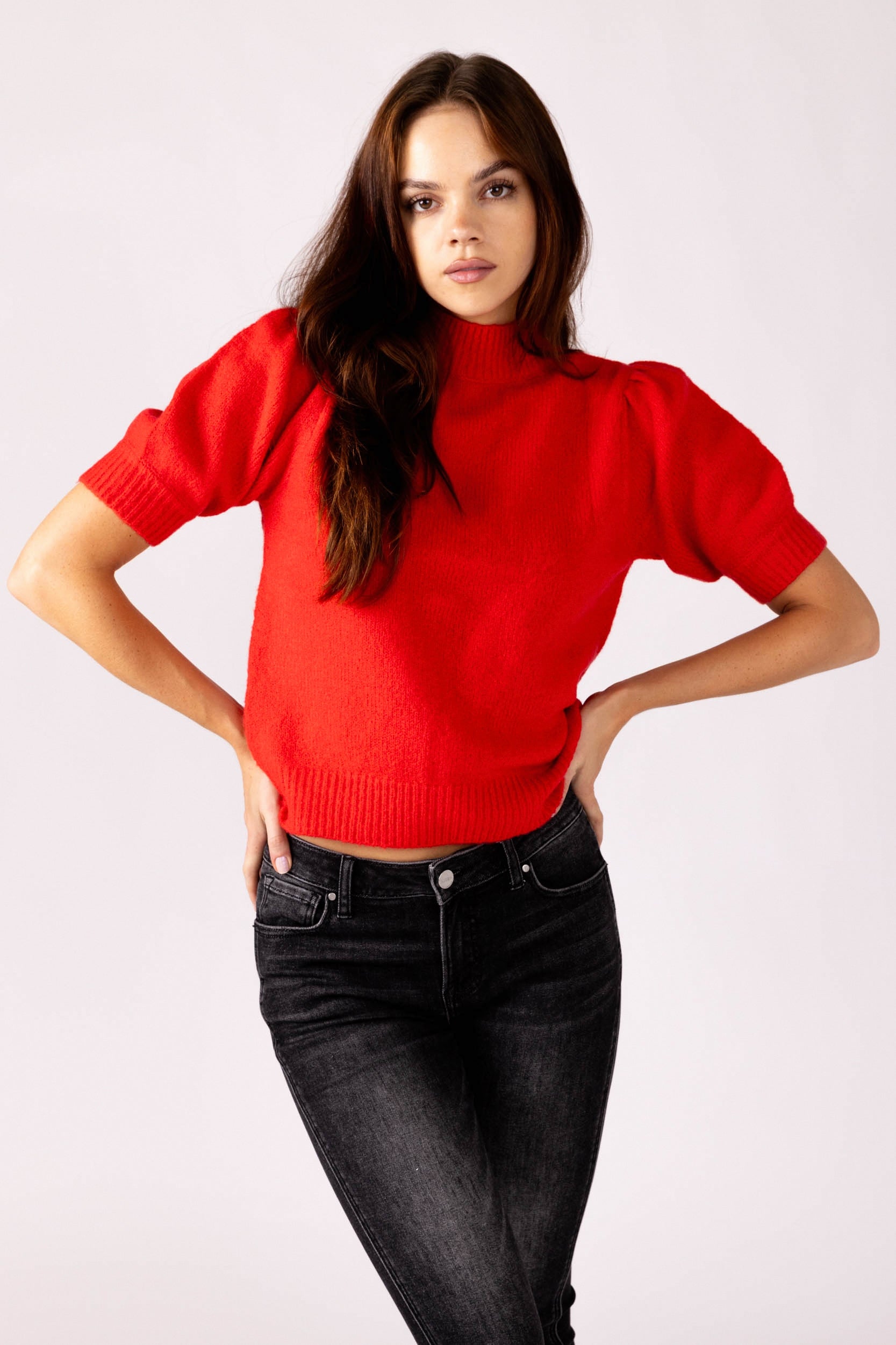 Layla Puff Sleeve Knit Top - fab'rik