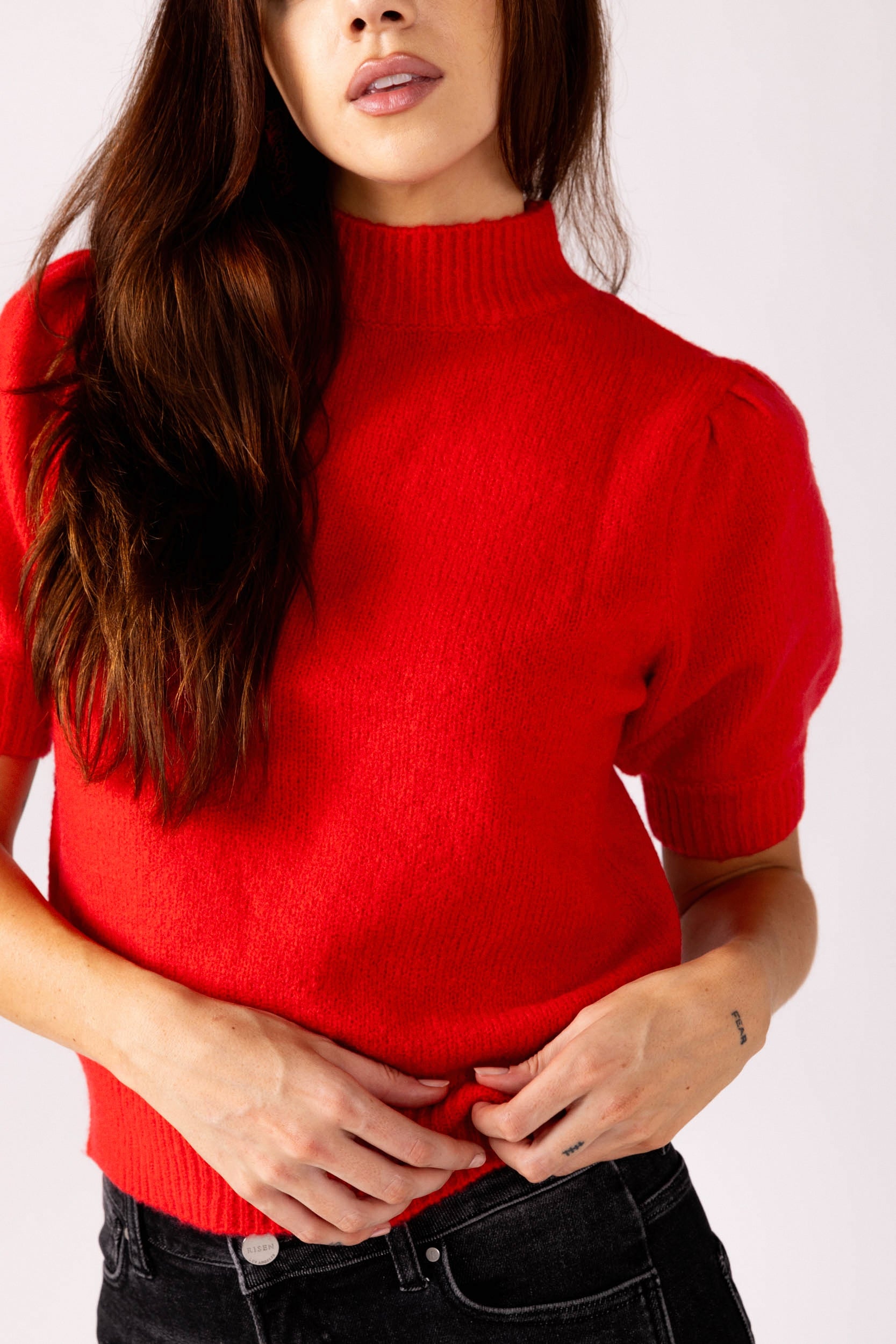 Layla Puff Sleeve Knit Top - fab'rik
