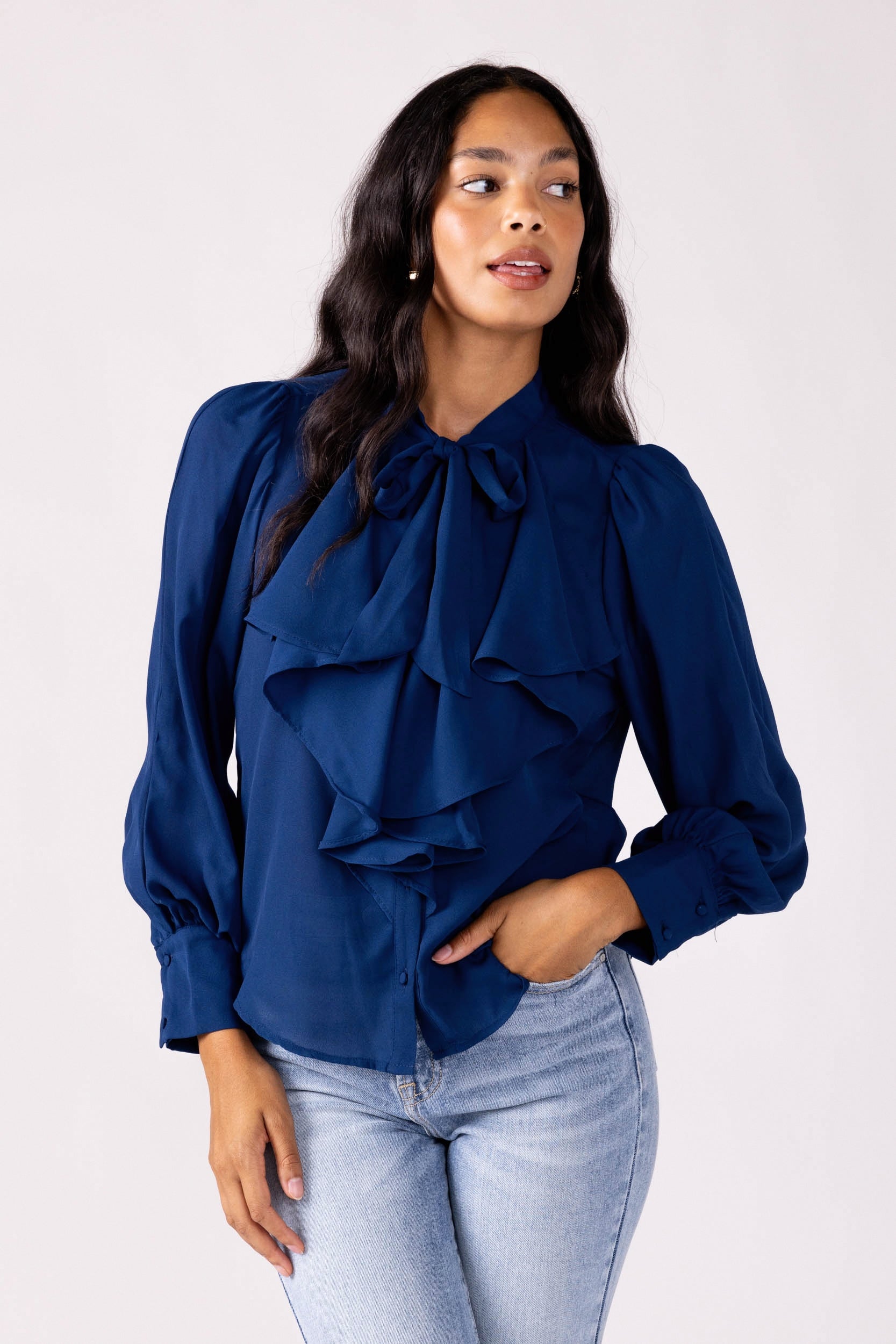 Peyton Chiffon Flounce Top - fab'rik