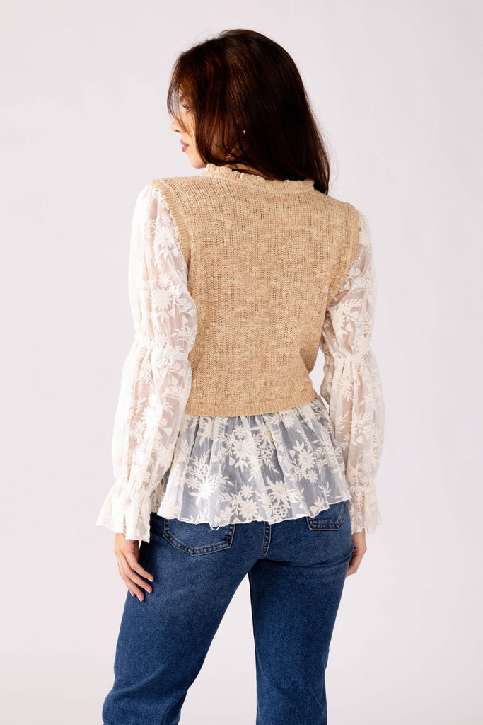 Dianna Lace Detail Sweater - fab'rik