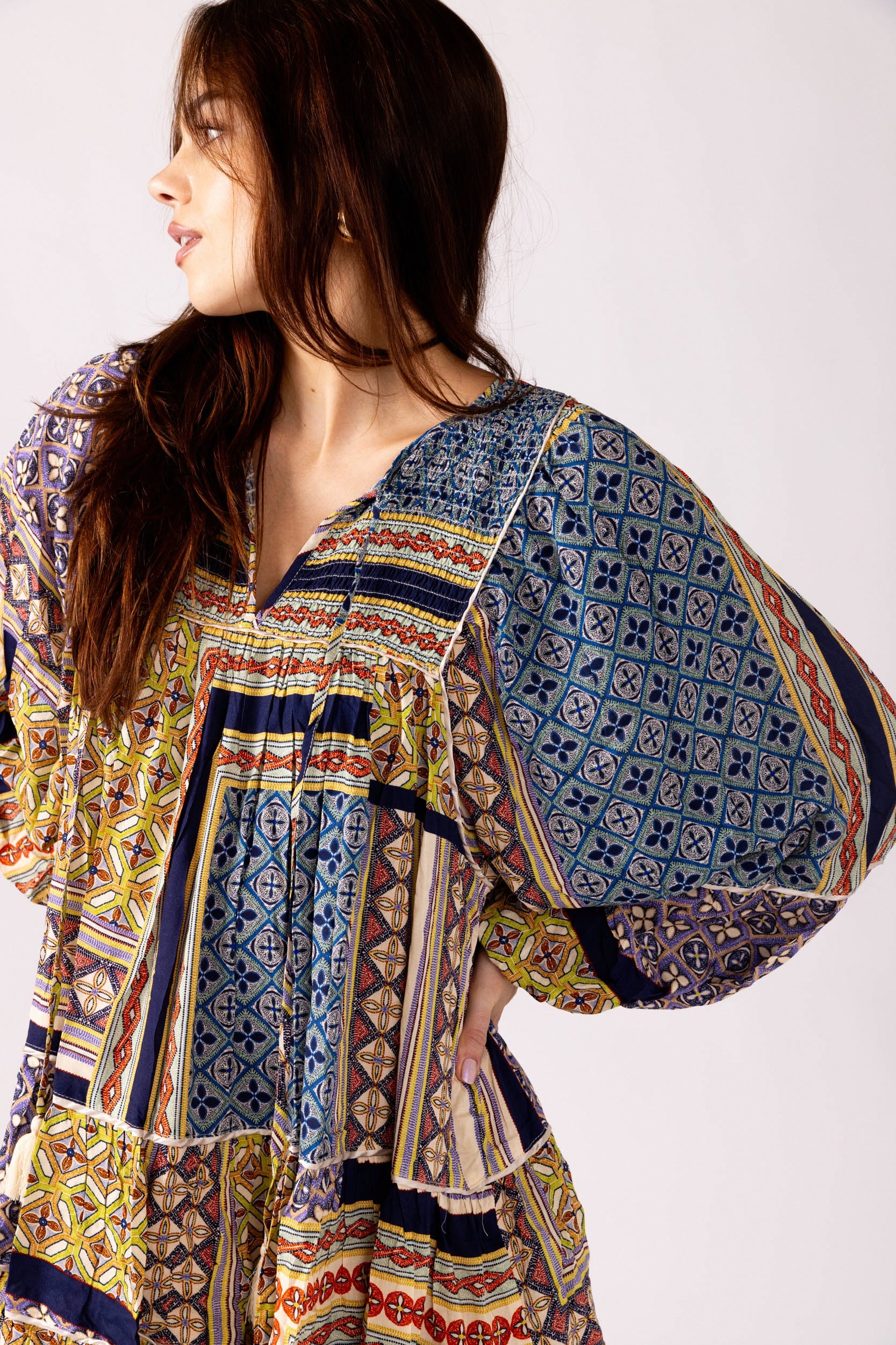 Sally Abstract Print Mini Dress - fab'rik