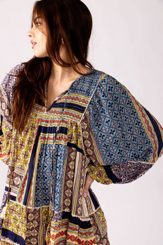 Sally Abstract Print Mini Dress - fab'rik